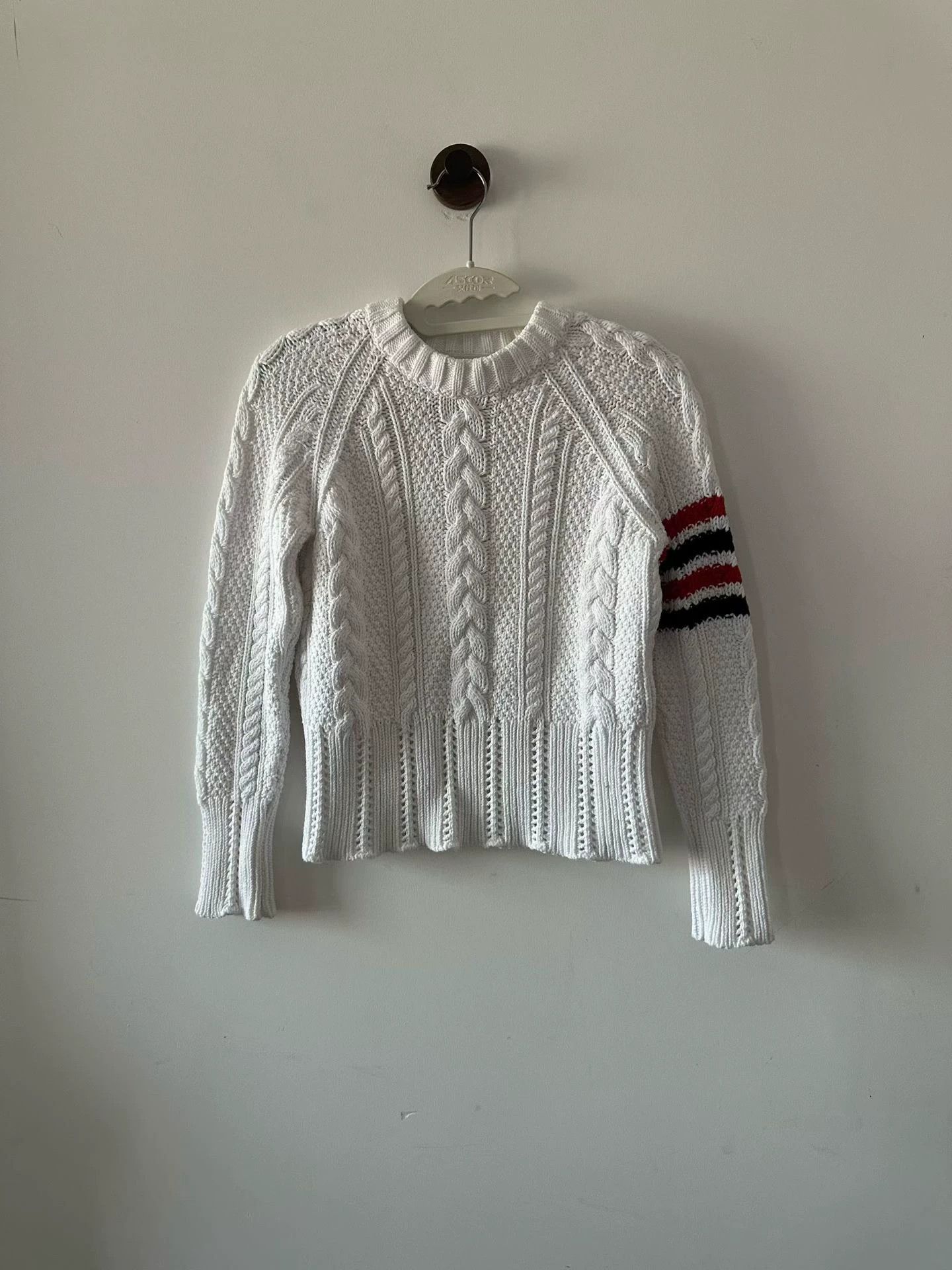 Thom Browne Thom Browne White Sweater 38 98 New Size XS / US 0-2 / IT 36-38 - 1 Thumbnail