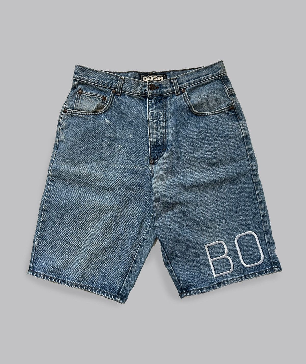 Hugo Boss Vintage Boss Embroidered Logo Cargo Shorts Size US 34 / EU 50 - 1 Thumbnail