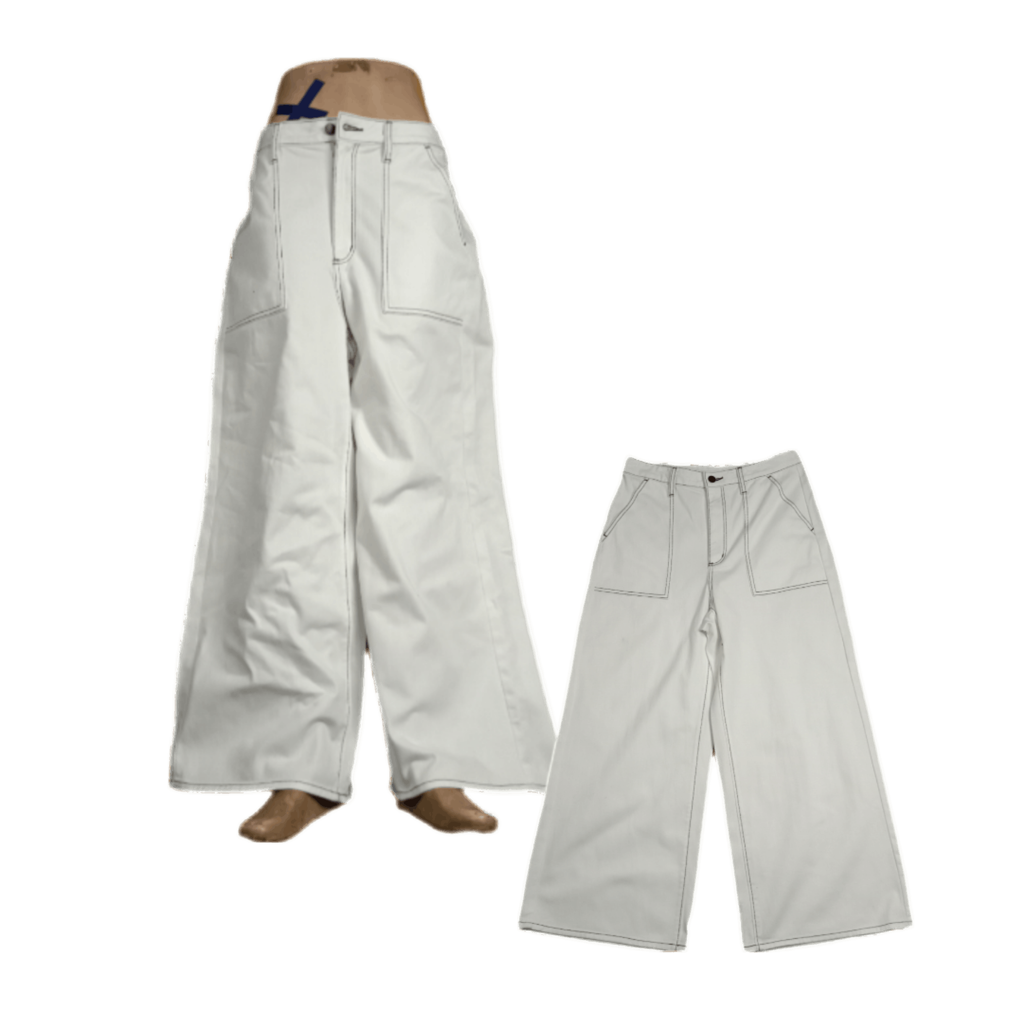 Yohji Yamamoto 🇯🇵 Crazy Baggy Pants Wideleg D-Rise GU Archive Japanese Y2k Size US 31 - 1 Thumbnail