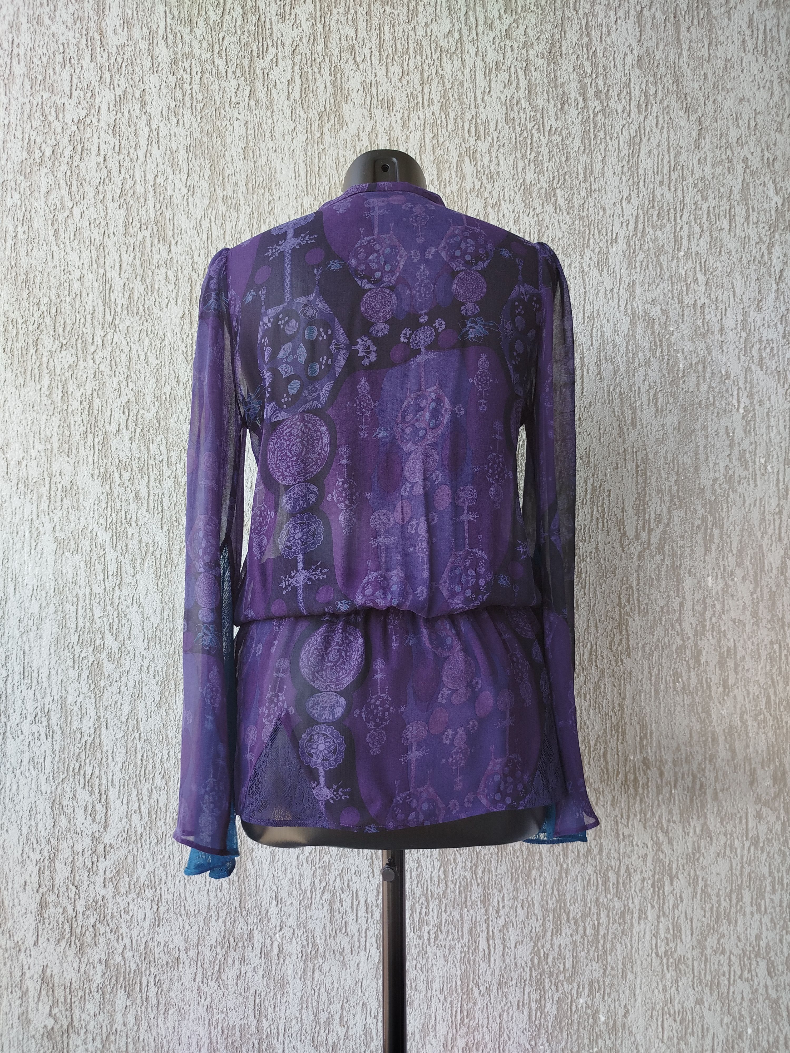 Custo Barcelona Blouse Long Sleeve Boho Chiffon Silk Vintage Y2K Size S Size S / US 4 / IT 40 - 7 Thumbnail