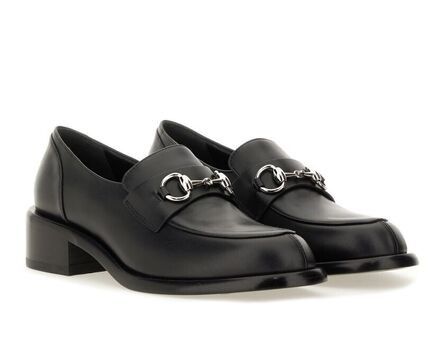 Gucci o1loc1c0326 834762 Wsavoy Mocc Leather Shoes in Black Size US 5 / IT 35 - 6 Thumbnail