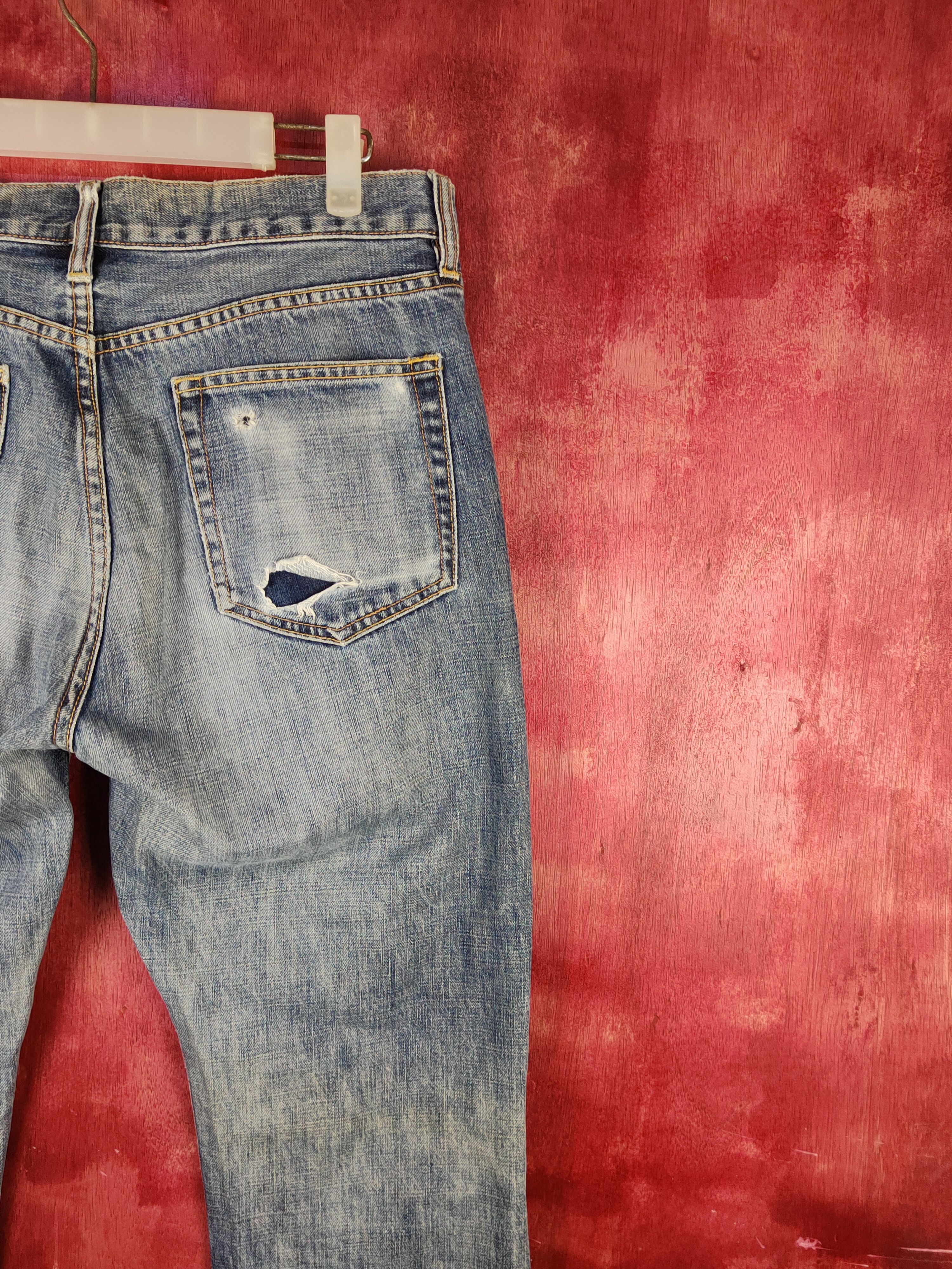 Gap Gap Blue Distressed Ripped Boot Cut Denim Jeans #S2283 Size US 33 - 10 Thumbnail