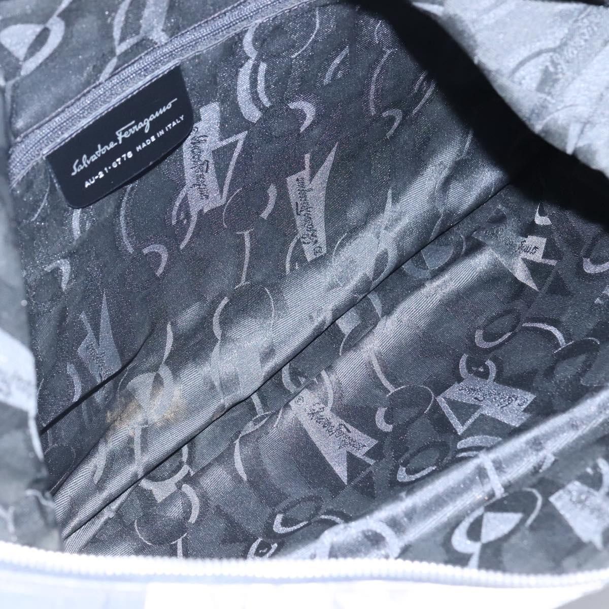 Salvatore Ferragamo Salvatore Ferragamo Shoulder Bag Canvas Gray Black Silver Size ONE SIZE - 16 Thumbnail