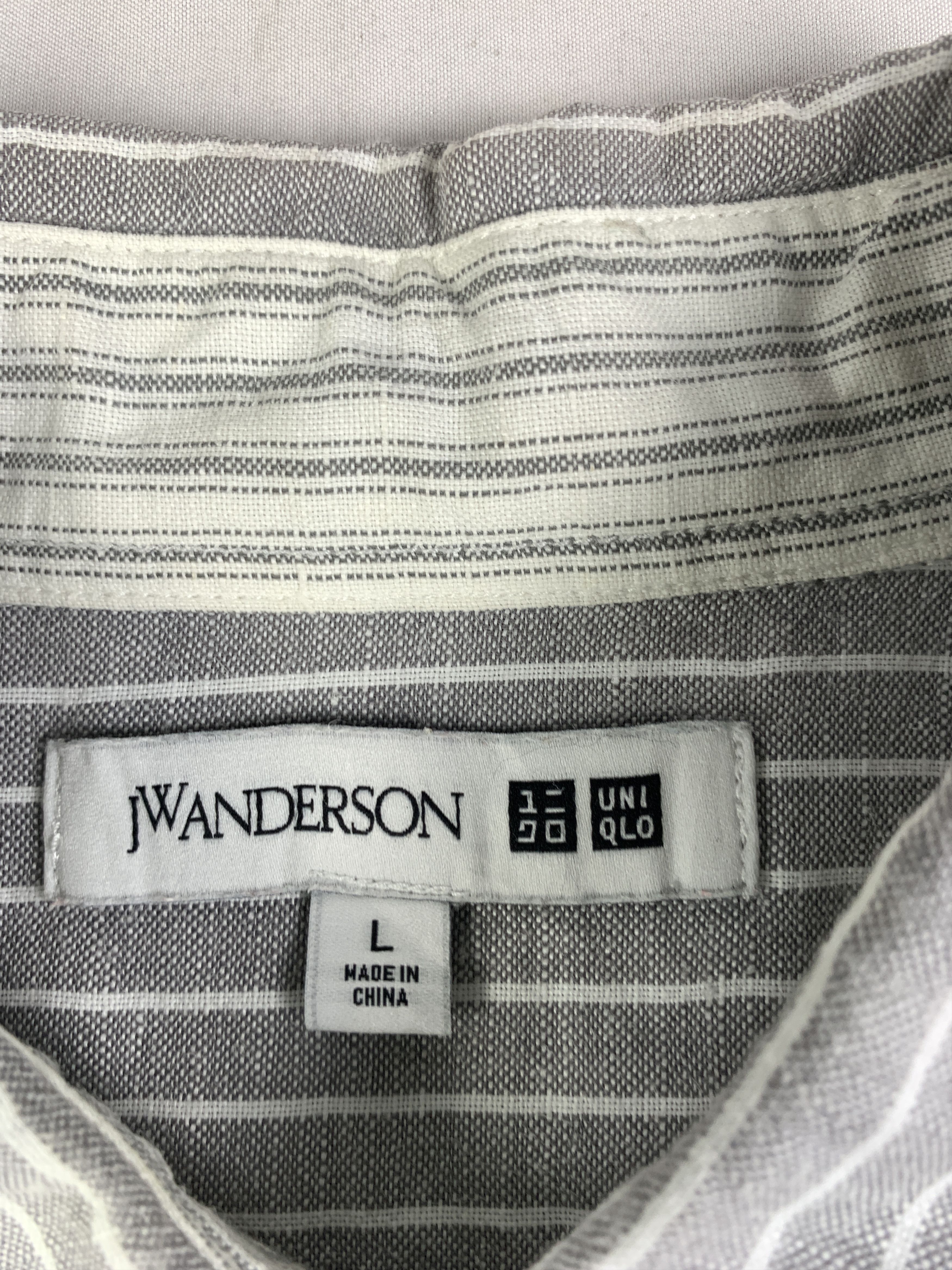 JW Anderson × Uniqlo Uniqlo x JWAnderson Gray Multi-Pinstripes Shirt (L) Size L / US 10 / IT 46 - 5 Thumbnail