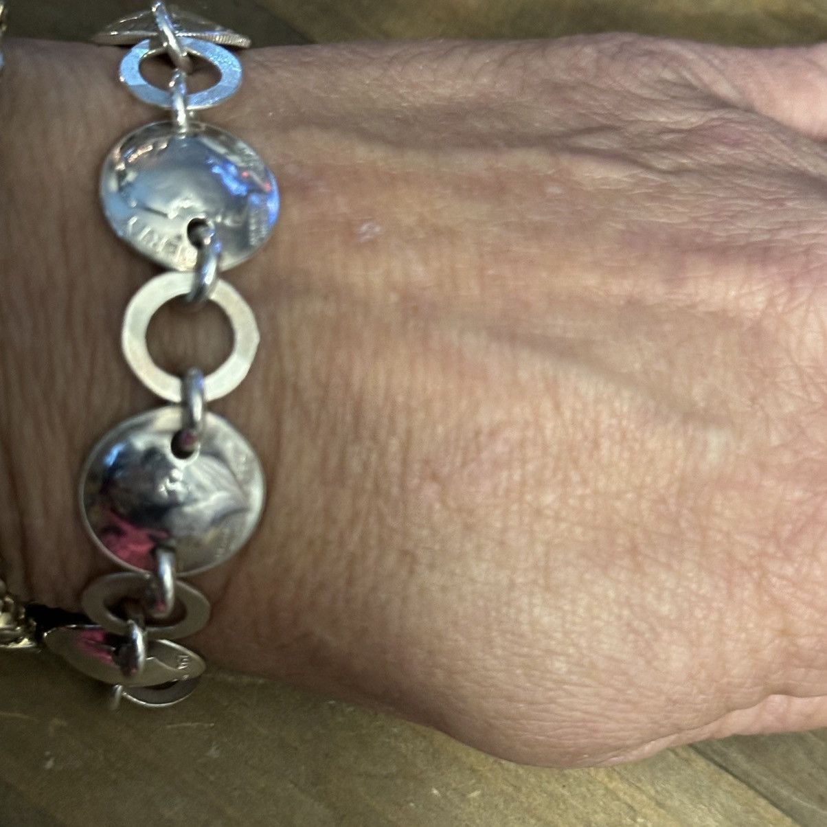 Other 1957 domed dime chain bracelet Size ONE SIZE - 4 Thumbnail