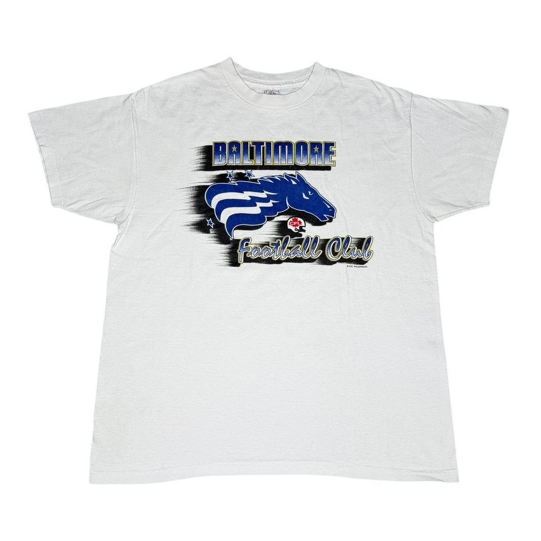 Delta × NFL × Vintage Vintage 90s Baltimore Stallions Football Club CFL T-Shirt Size US L / EU 52-54 / 3 - 1 Thumbnail