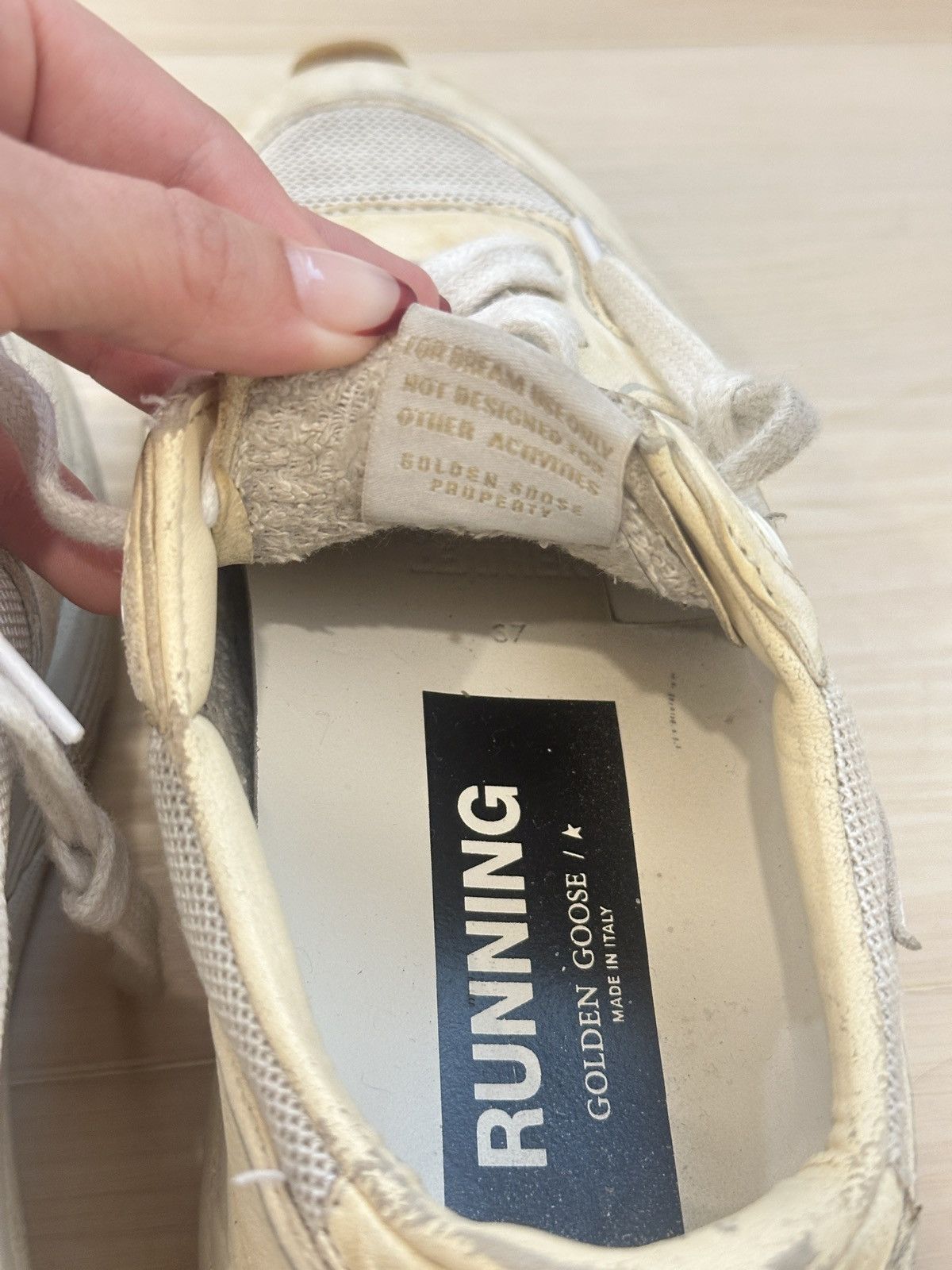 Golden Goose Golden Goose Women's Running Sole mesh and white nappa 6.5 Size US 7 / IT 37 - 8 Thumbnail
