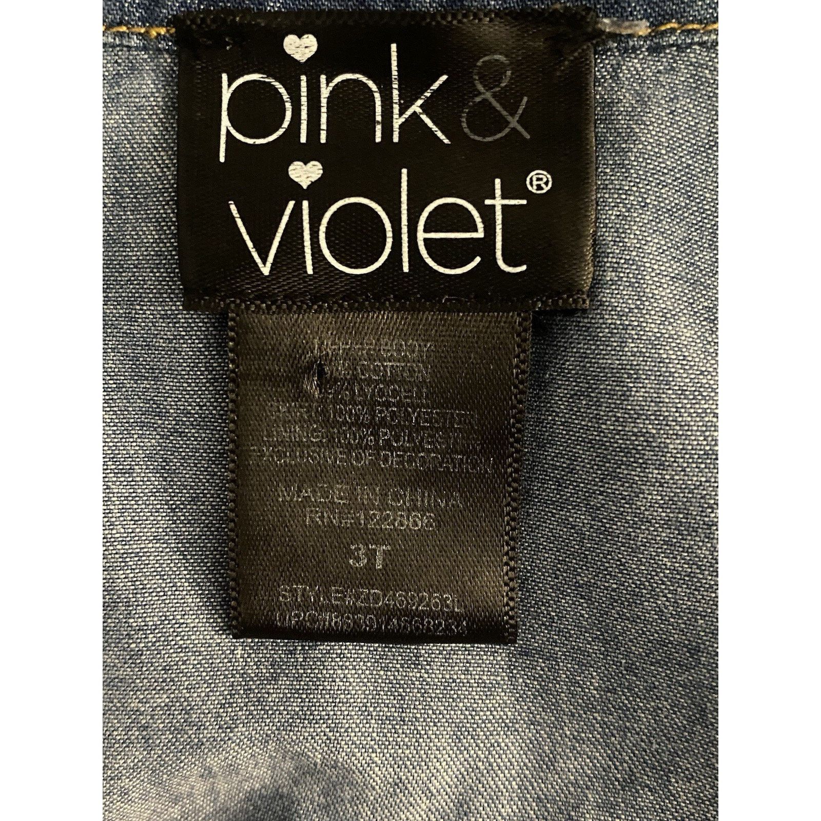 Pink Pink Violet Dress Girls sz 3T Denim And Pink Size US 27 - 7 Thumbnail