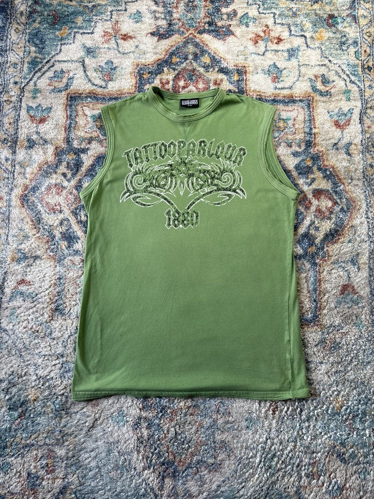 Vintage Vintage Y2K Tattoo Parlour Sleeveless Top Medium Size US M / EU 48-50 / 2 - 1 Thumbnail