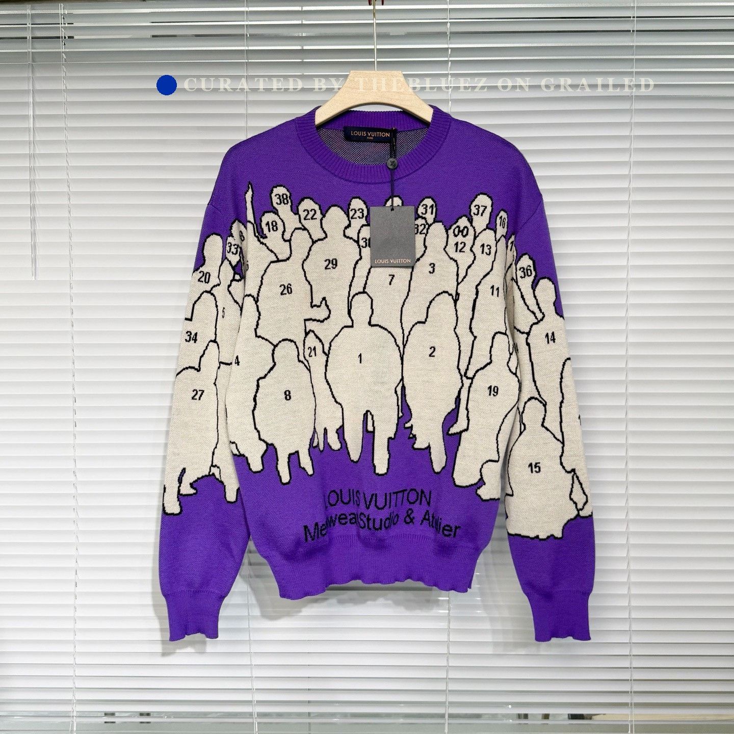 Louis Vuitton × Virgil Abloh Louis Vuitton Studio & Atelier  Louis Vuitton Purple Silhouette Knit Sweater