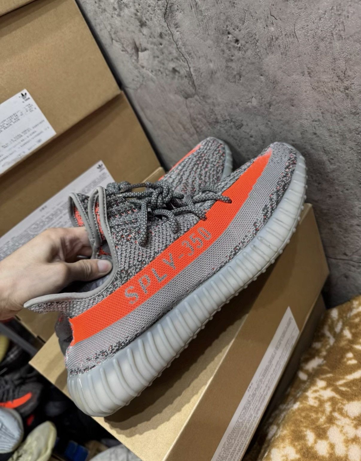 Adidas Adidas Yeezy 350 Grey Orange Reflective K37 Size US 13 / EU 46 - 5 Thumbnail