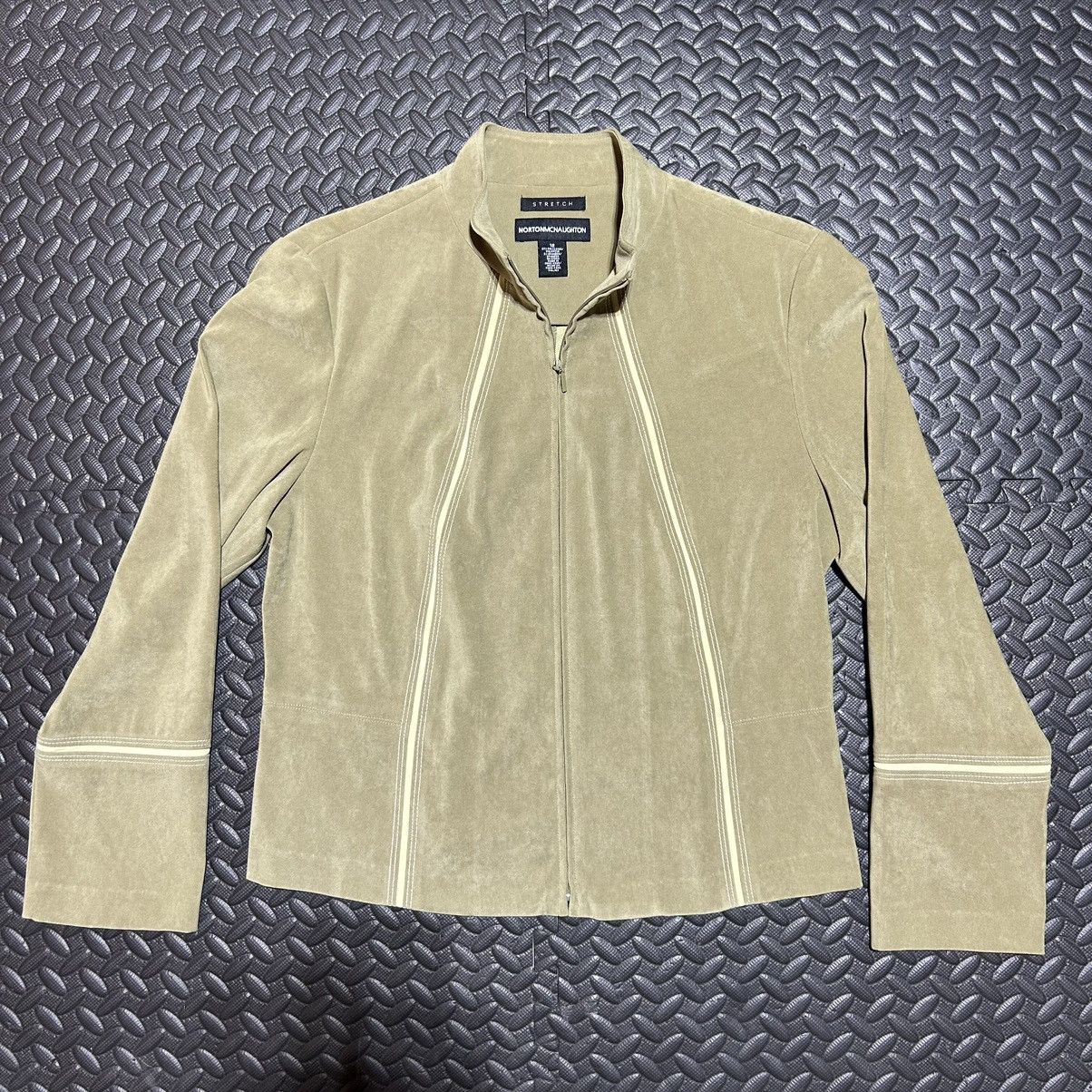 Designer × Other Norton McNaughton Jacket Womens 12 Green Zip Up Stretch Size XL / US 12-14 / IT 48-50 - 1 Thumbnail