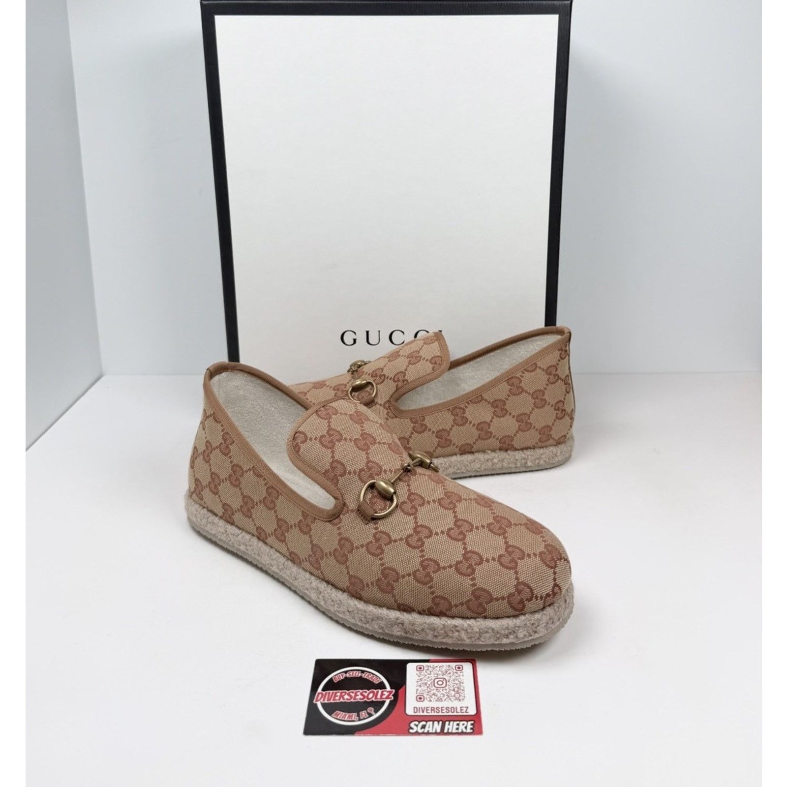 Gucci Size 8.5US - Gucci Horsebit Espadrille GG Loafers NEW Size US 8.5 / EU 41-42 - 1 Thumbnail