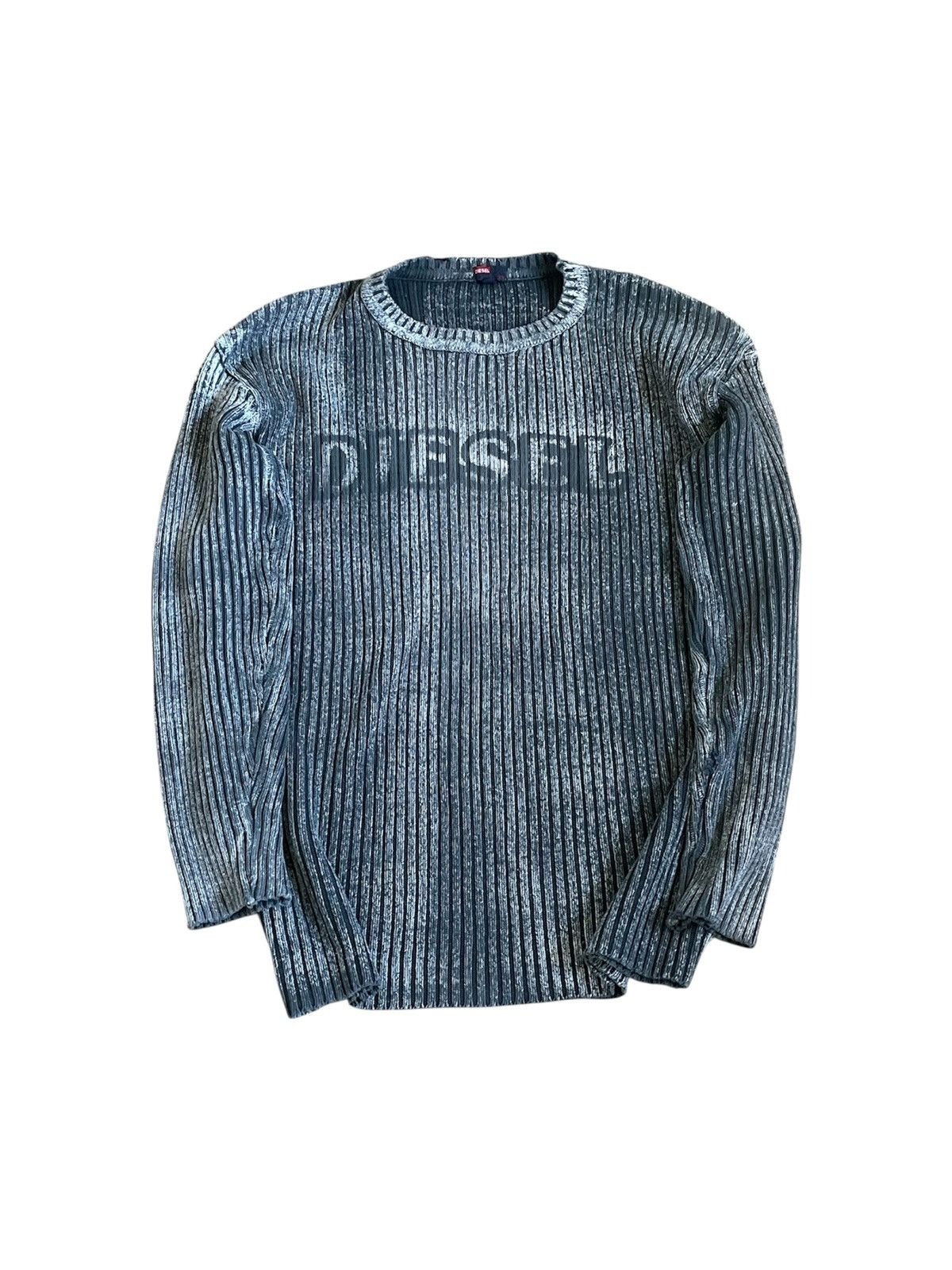 Diesel diesel vintage stripped sweater XXL 00s 90s washed grey Size US XXL / EU 58 / 5 - 1 Thumbnail