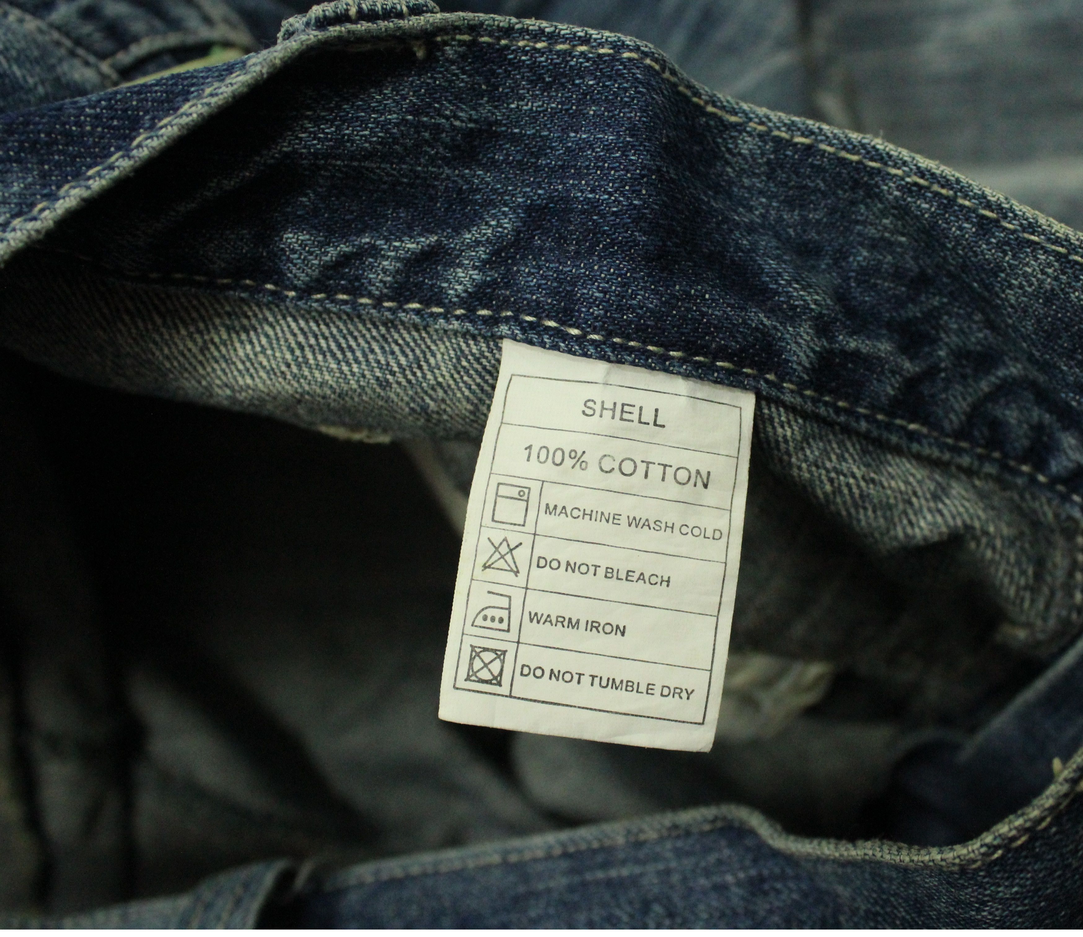 Japanese Brand Double Waist JUNGLE STORM Denim Marble Whisker Acid Washed Size US 33 - 17 Thumbnail