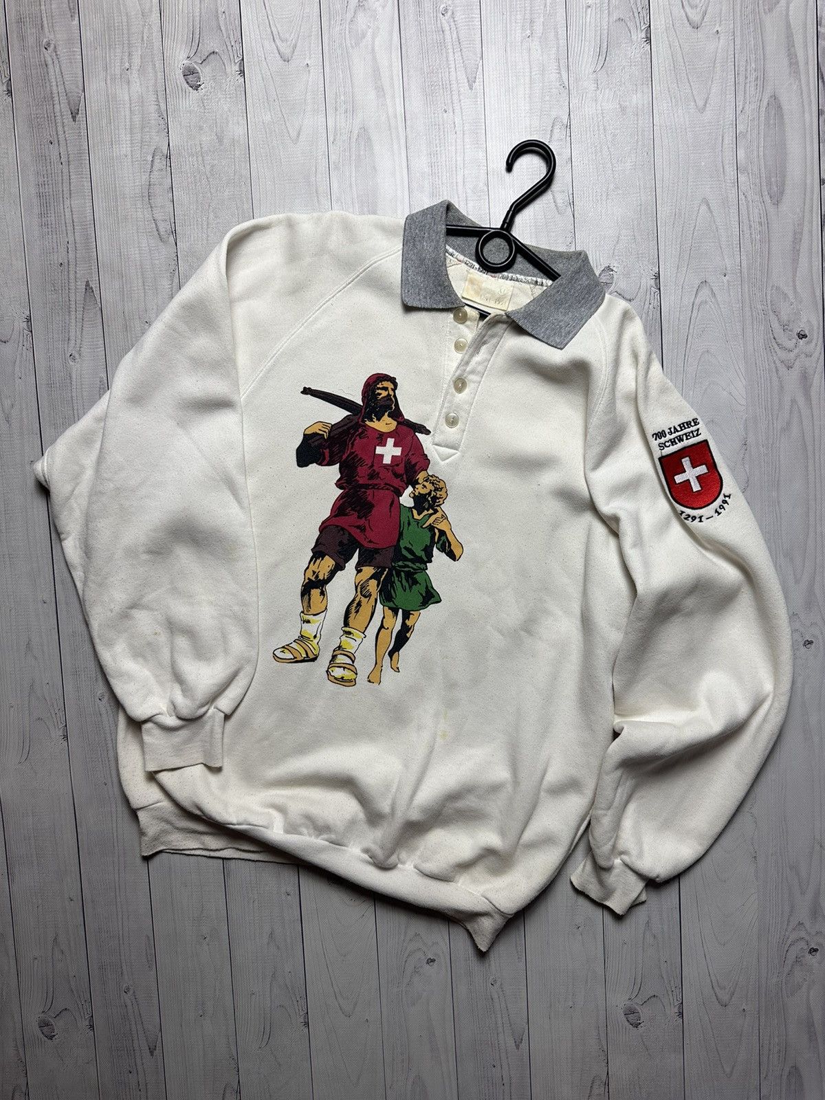 Vintage Vintage Switzerland rugby jersey rare logo Cross size XL Size US XL / EU 56 / 4 - 1 Thumbnail