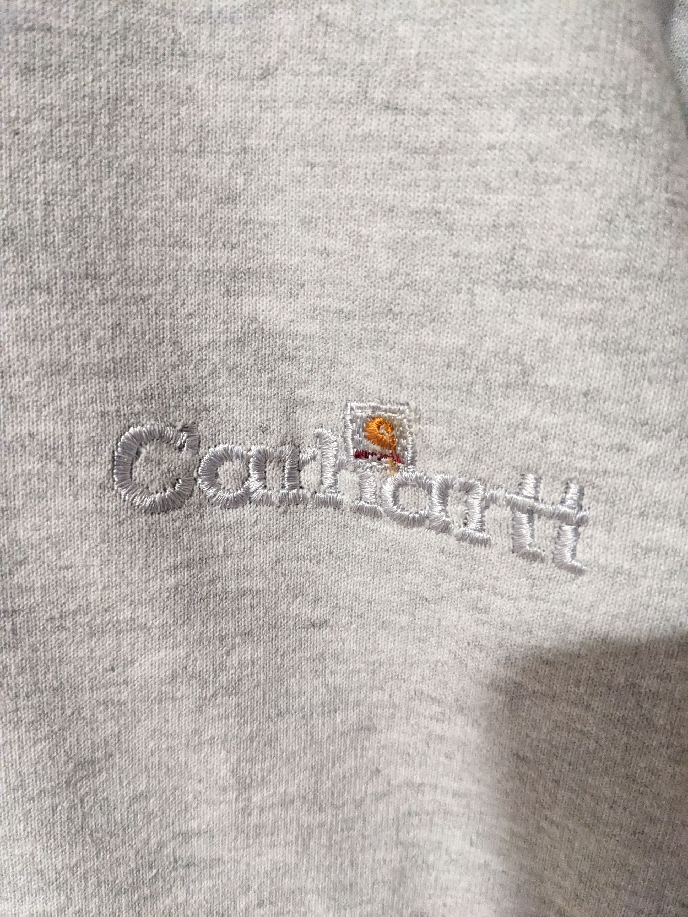 Carhartt × Vintage Vintage 90s Carhartt Small Logo Gray Medium Sweatshirt Size US M / EU 48-50 / 2 - 2 Thumbnail