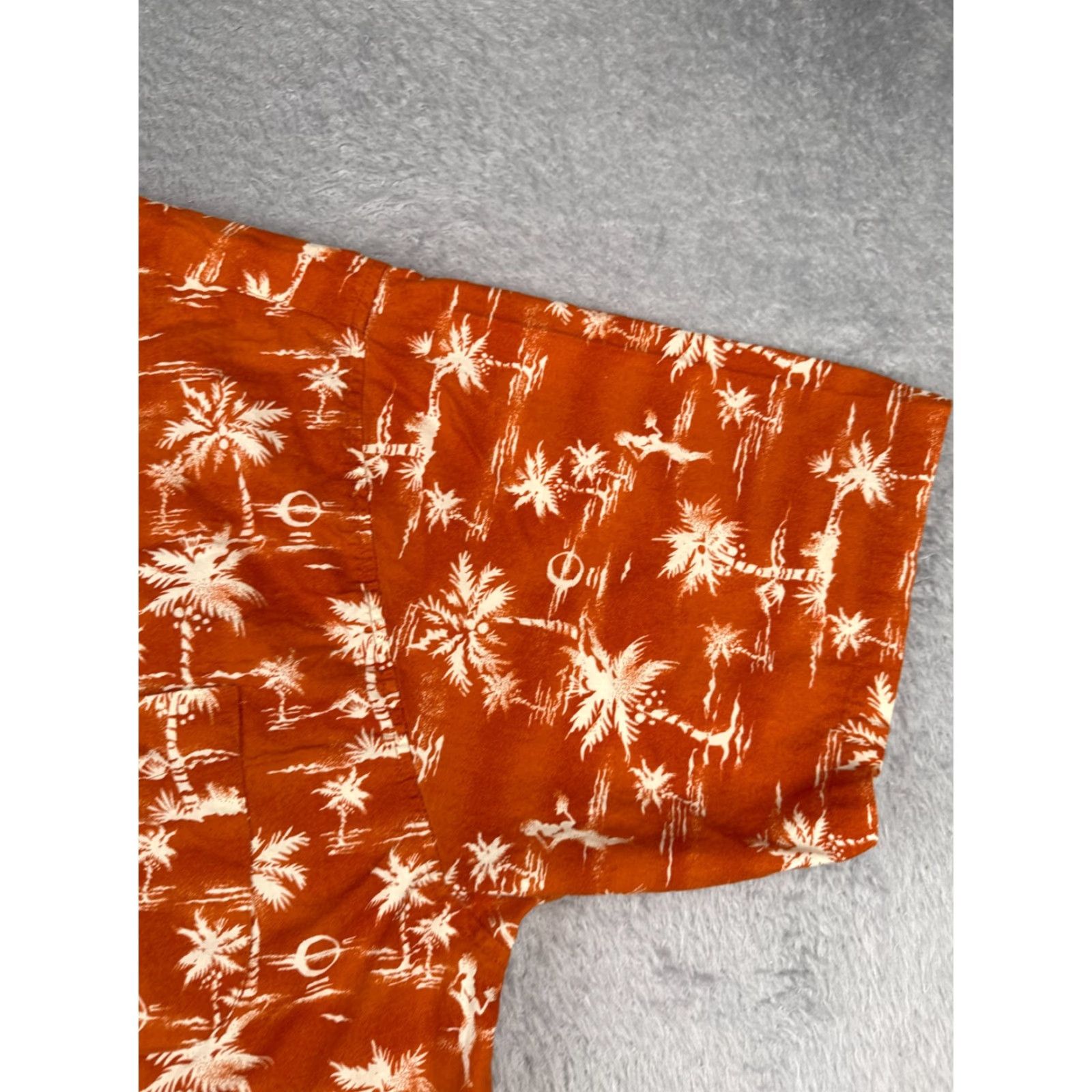 Route 66 VINTAGE Route 66 Shirt Men 2XL Orange Floral Palm Button Up Hawaiian 100% Cotton Size US XXL / EU 58 / 5 - 2 Thumbnail