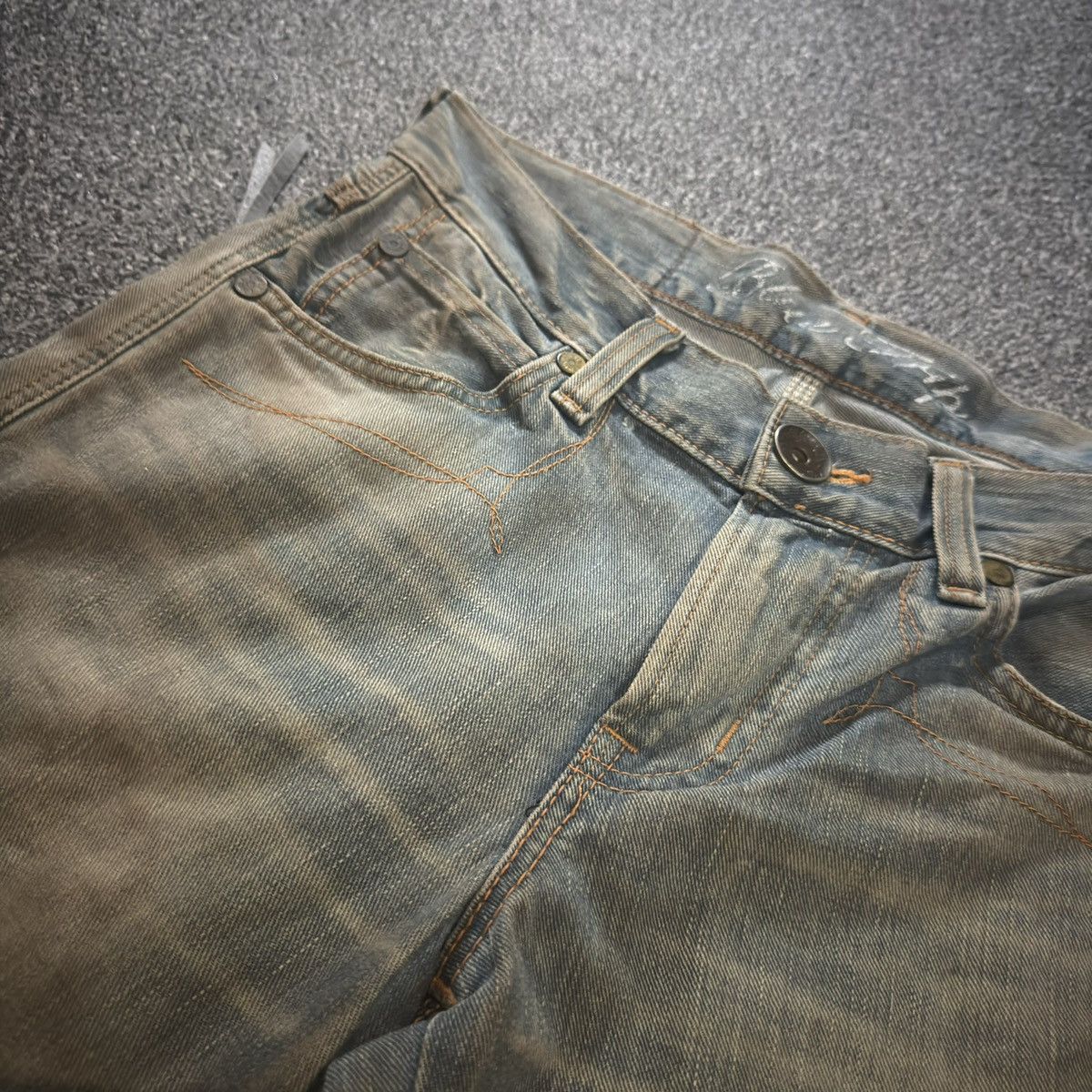 If Six Was Nine 🔥🇯🇵 Insane 🔥Vintage Flared Trashed Edwin Dirty Mud Wash Denim Size US 30 / EU 46 - 10 Thumbnail