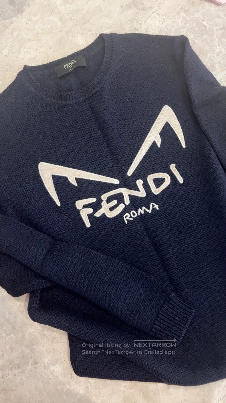 Fendi Fendi Blue sweater Size US M / EU 48-50 / 2 - 1 Thumbnail