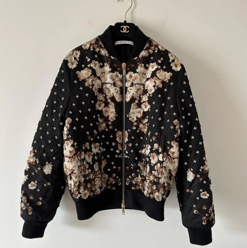Givenchy Givenchy Black Floral Women's Jacket 0089 Size XS / US 0-2 / IT 36-38 - 1 Thumbnail