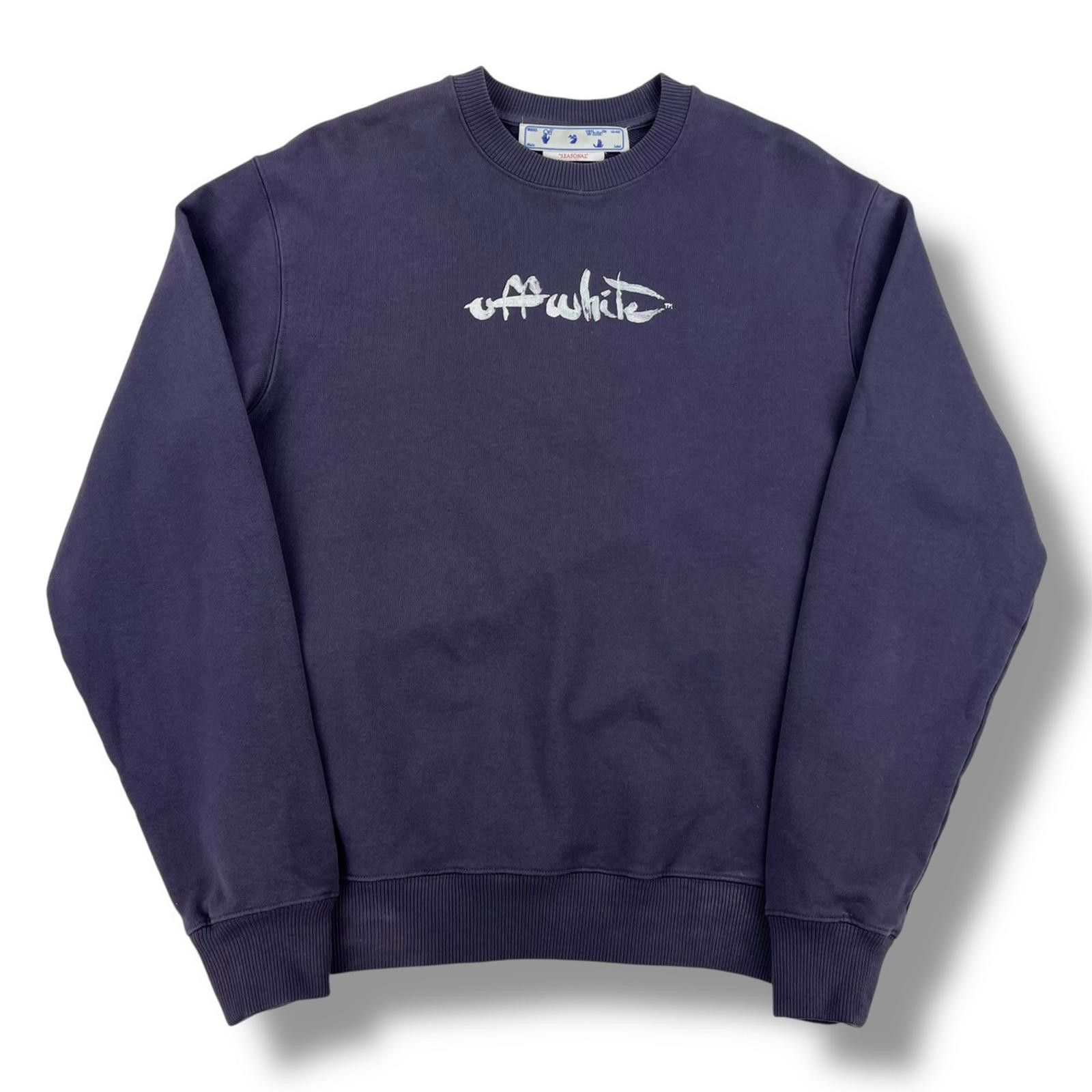 Off-White Off-White Brushed Arrows Purple Sweatshirt Size US M / EU 48-50 / 2 - 2 Thumbnail