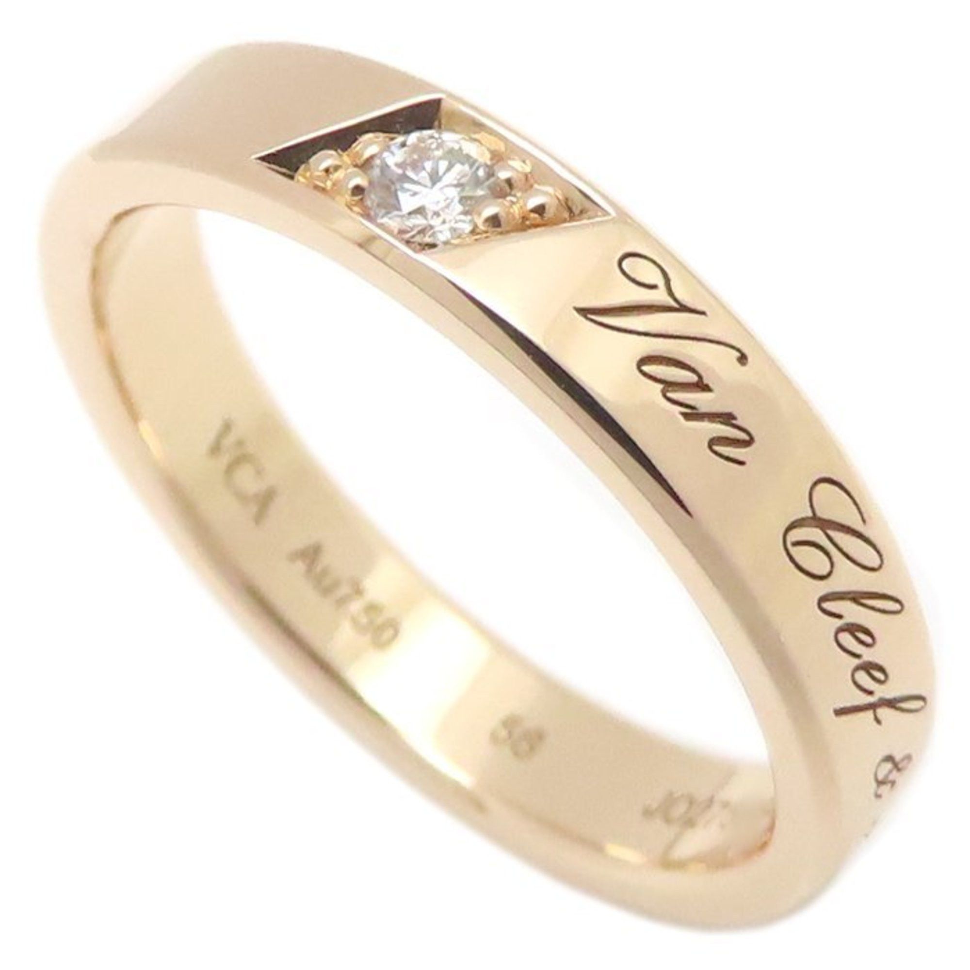 Van Cleef & Arpels Van Cleef & Arpels Toujours Signature Etoile Wedding Ring, Diamond, Size #56, 18K Rose Gold, Women's, VCARP7RE00 295287 Size ONE SIZE - 1 Thumbnail