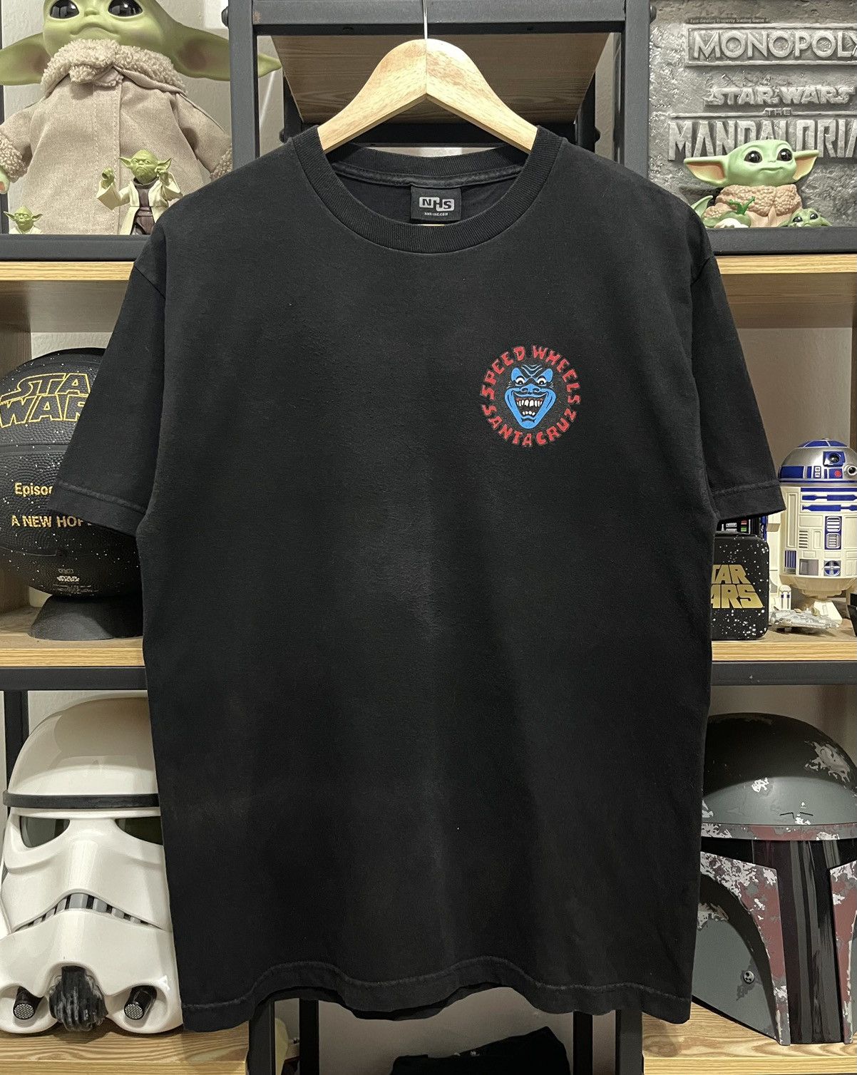 Santa Cruz Skateboards Vintage 90's Santa Cruz Speed Wheels Hand Scream Tee Size US M / EU 48-50 / 2 - 2 Thumbnail
