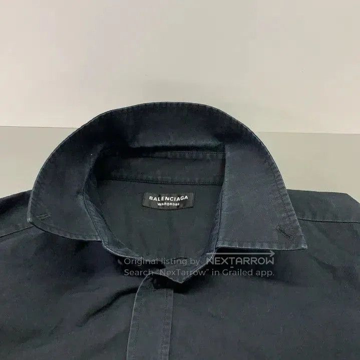 Balenciaga Balenciaga Black Long Sleeve Logo Shirt. Size US M / EU 48-50 / 2 - 1 Thumbnail