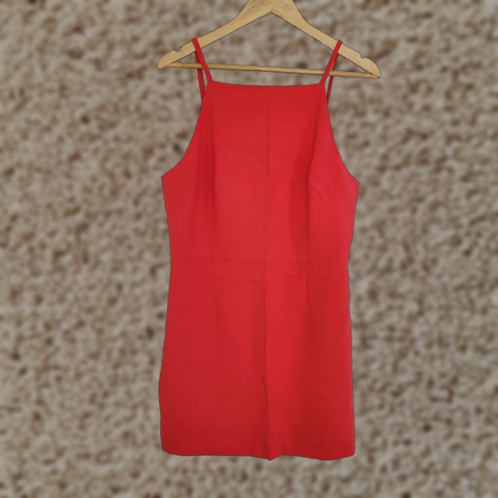 french connection red bow dress French Connection Wizard Bow Red One Shoulder Mini Dress 4