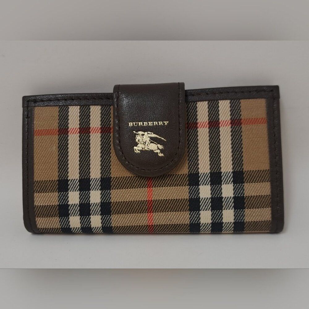 Burberry Vintage Burberry Key Holder Wallet Calfskin Nova Check 4 Ke Size ONE SIZE - 1 Thumbnail