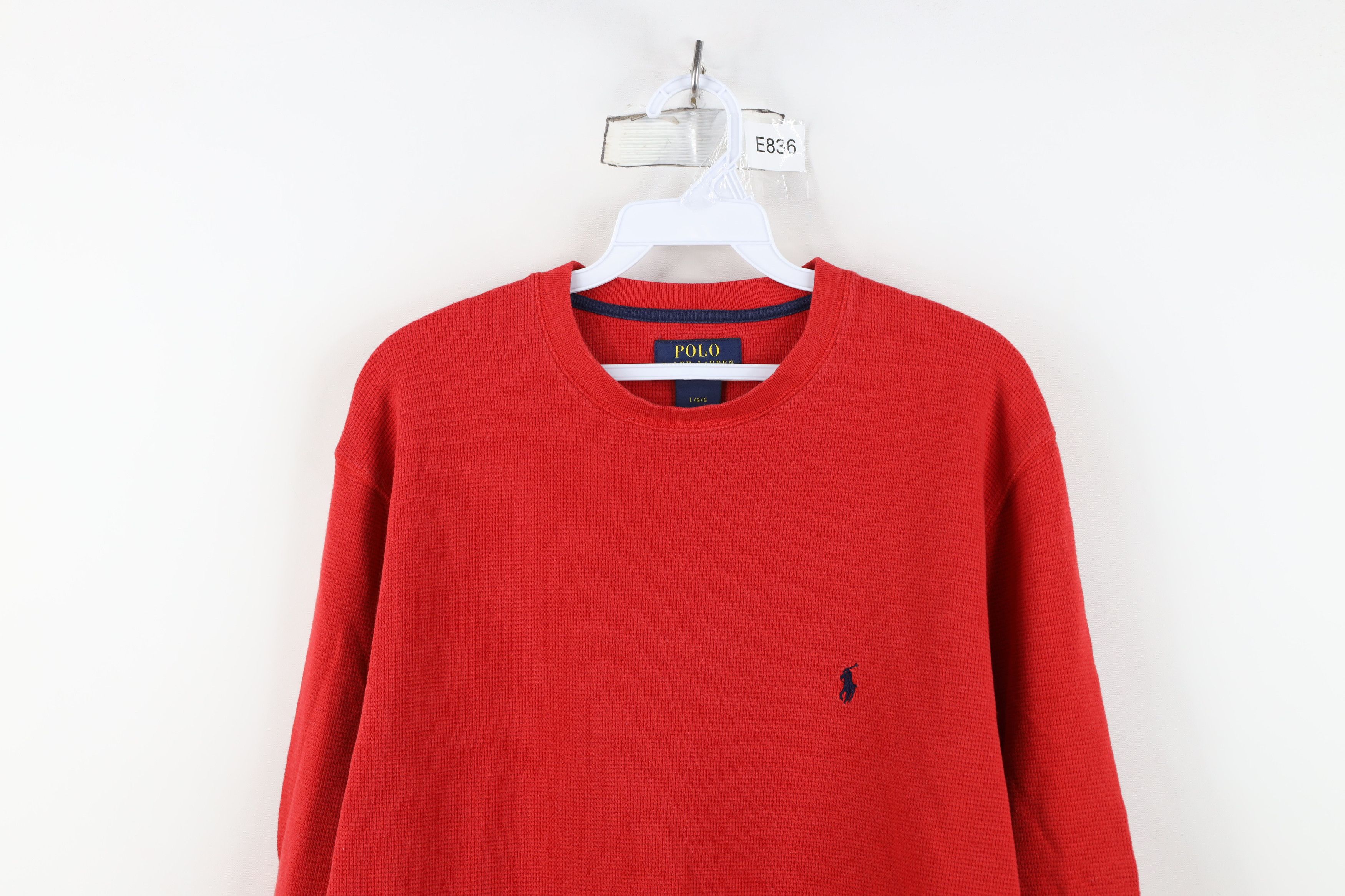 Ralph Lauren Vintage Ralph Lauren Thermal Waffle Knit Long Sleeve T-Shirt Size US L / EU 52-54 / 3 - 2 Thumbnail
