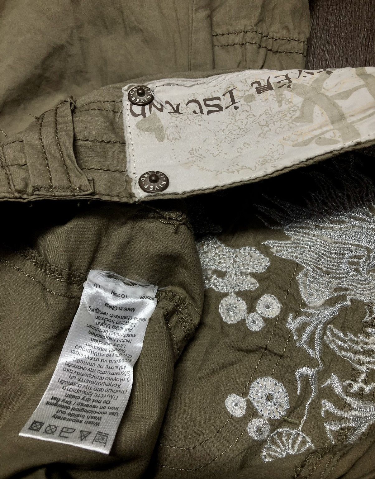 Japanese Brand × River Island River Island Cargo Pants Big Logo Dragon Sukajan Design Size US 32 / EU 48 - 23 Thumbnail