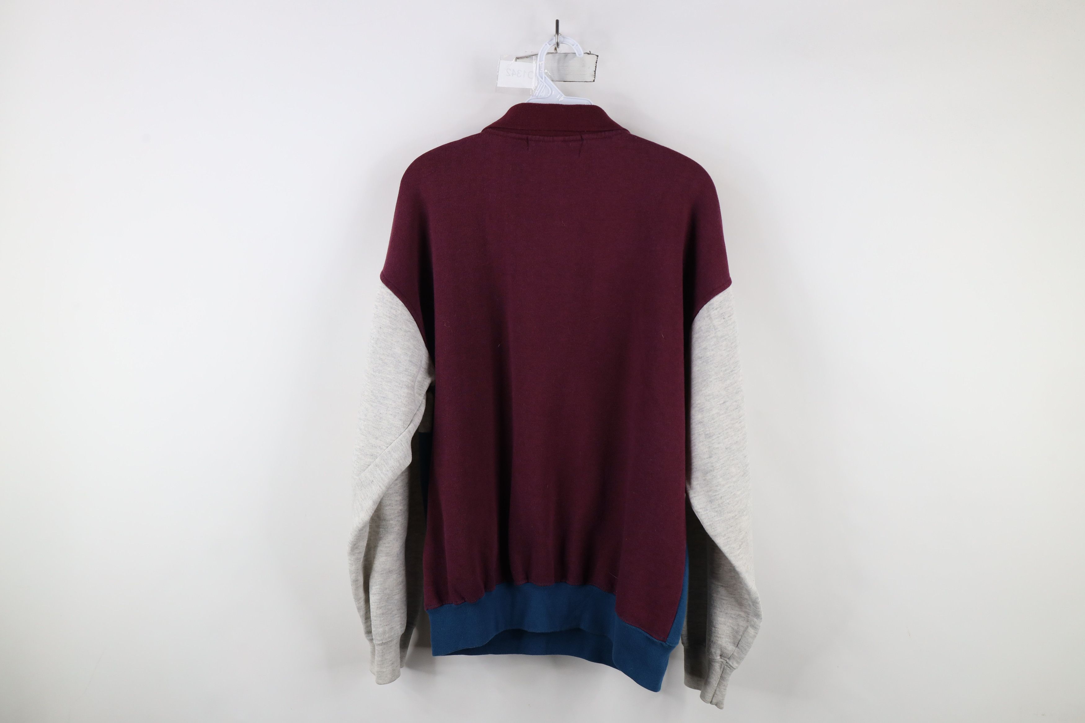 Vintage Vintage 90s Streetwear Block Collared Pullover Sweatshirt Size US L / EU 52-54 / 3 - 10 Thumbnail