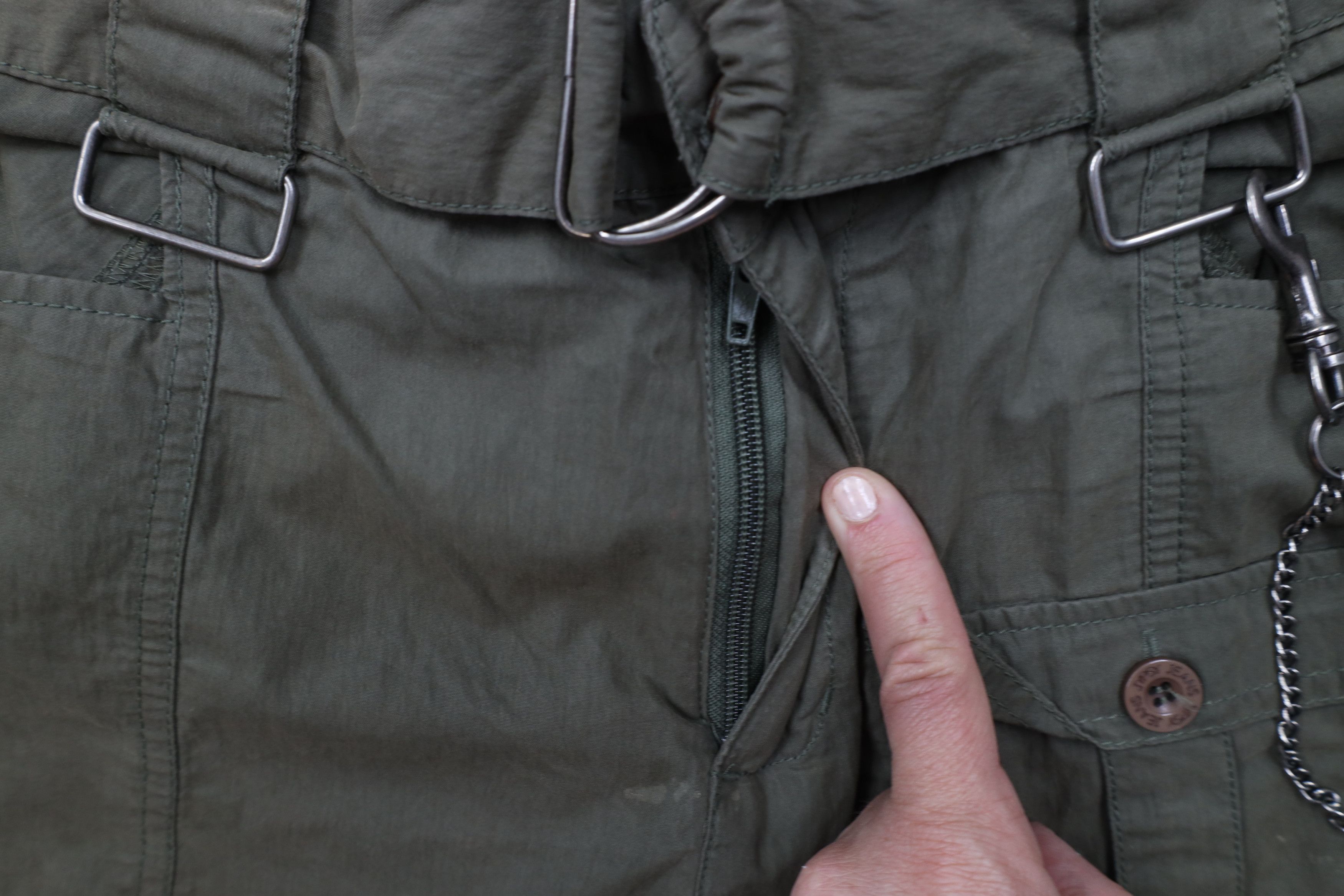 Vintage Vintage 90s Y2K Streetwear Goth Baggy Chain Cargo Pants Size 36" / US 14 / IT 50 - 8 Thumbnail