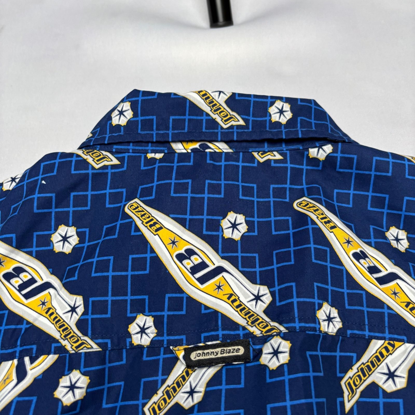 Vintage VTG Johnny Blaze Logo Button Up Men's Large Method Man Size US L / EU 52-54 / 3 - 6 Thumbnail