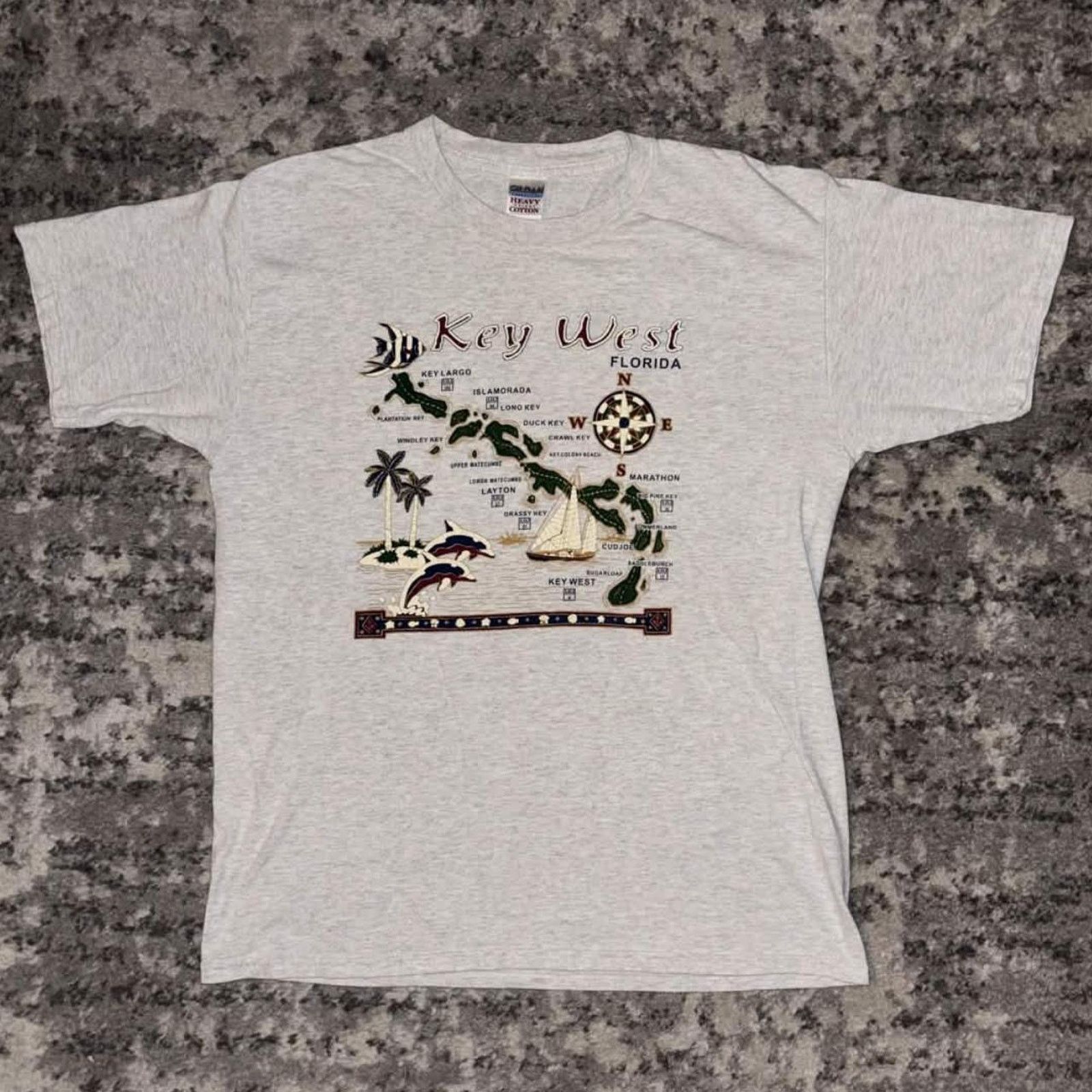 Vintage Early 00s Key West Florida Destination Tee Size US L / EU 52-54 / 3 - 3 Thumbnail