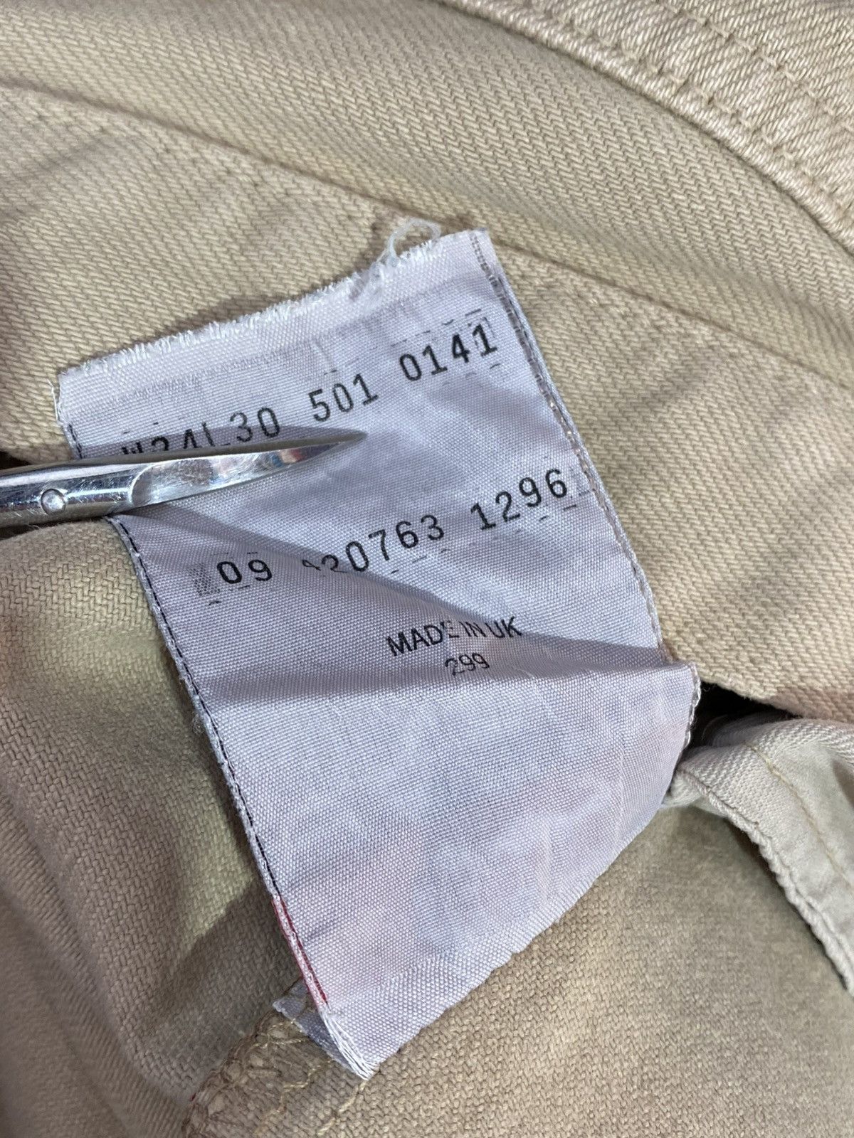 Levi's 90s Vintage Levis 501 34х30 Beige Denim Jeans Size US 34 / EU 50 - 14 Thumbnail