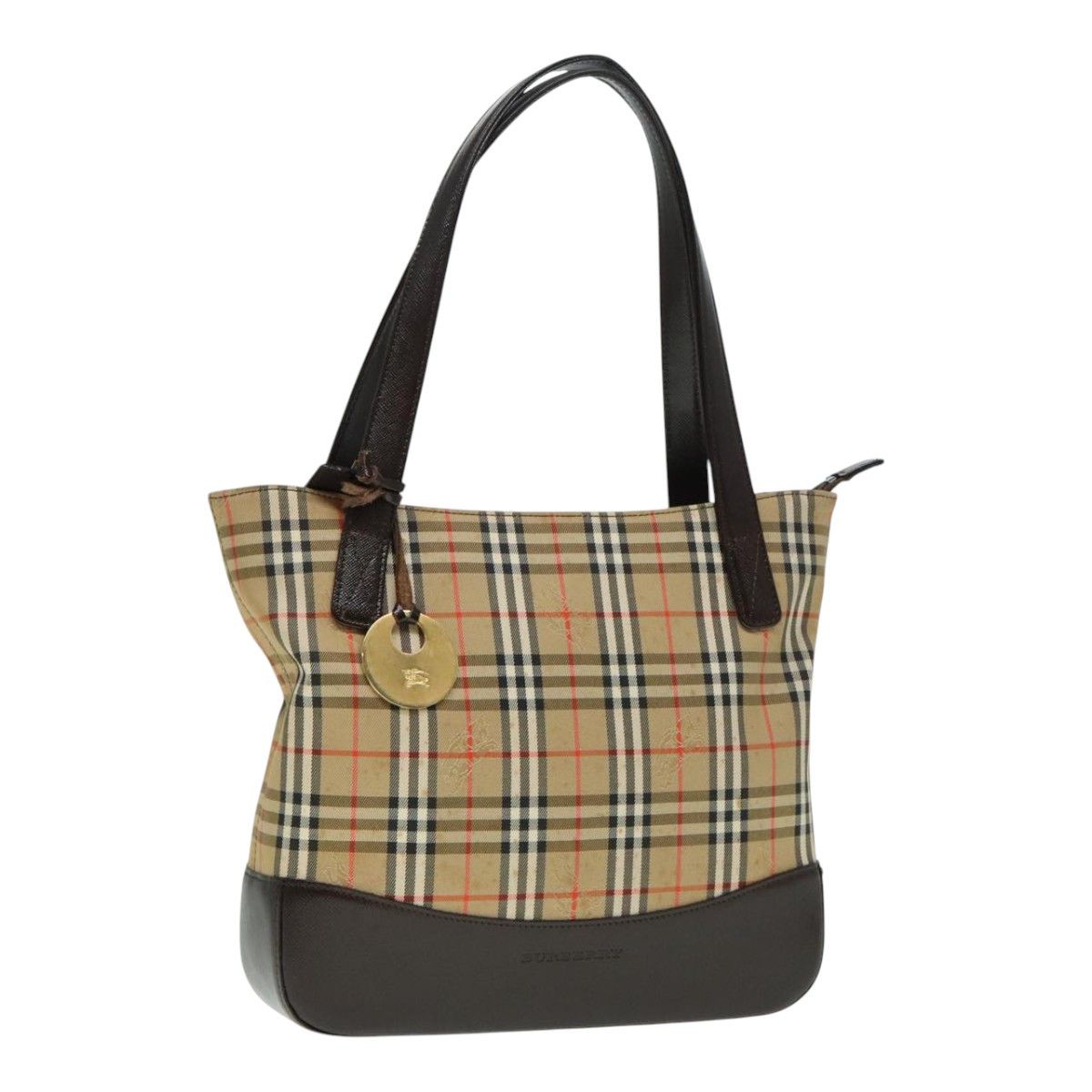 Burberry Nova Check Beige Canvas Shoulder Bag (Pre-Owned) Size ONE SIZE - 1 Thumbnail
