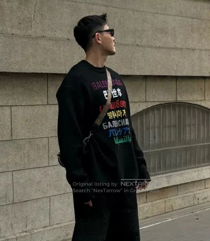 Balenciaga Balenciaga Multi-Language Black Sweater XS. Size US XS / EU 42 / 0 - 9 Thumbnail