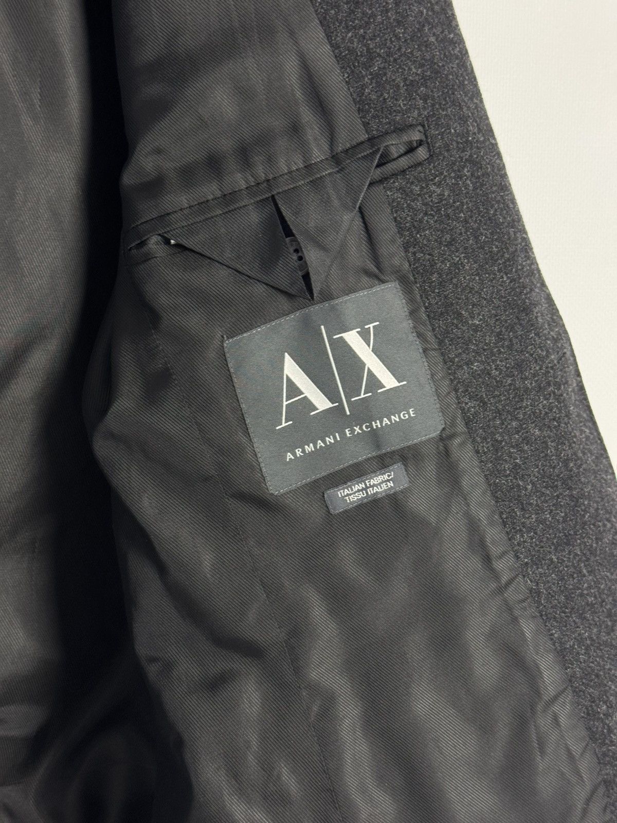 Armani Exchange Armani Exchange Wool Blend Leather Collar Blazer Jacket Size US S / EU 44-46 / 1 - 14 Thumbnail