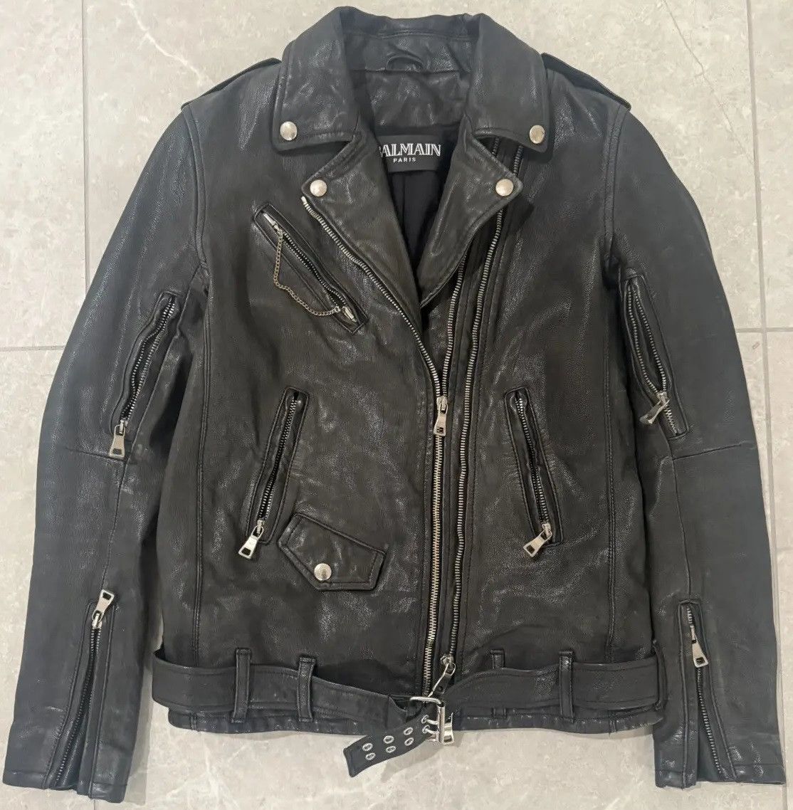 Balmain Balmain Double Zip Leather Jacket Size S / US 4 / IT 40 - 1 Thumbnail