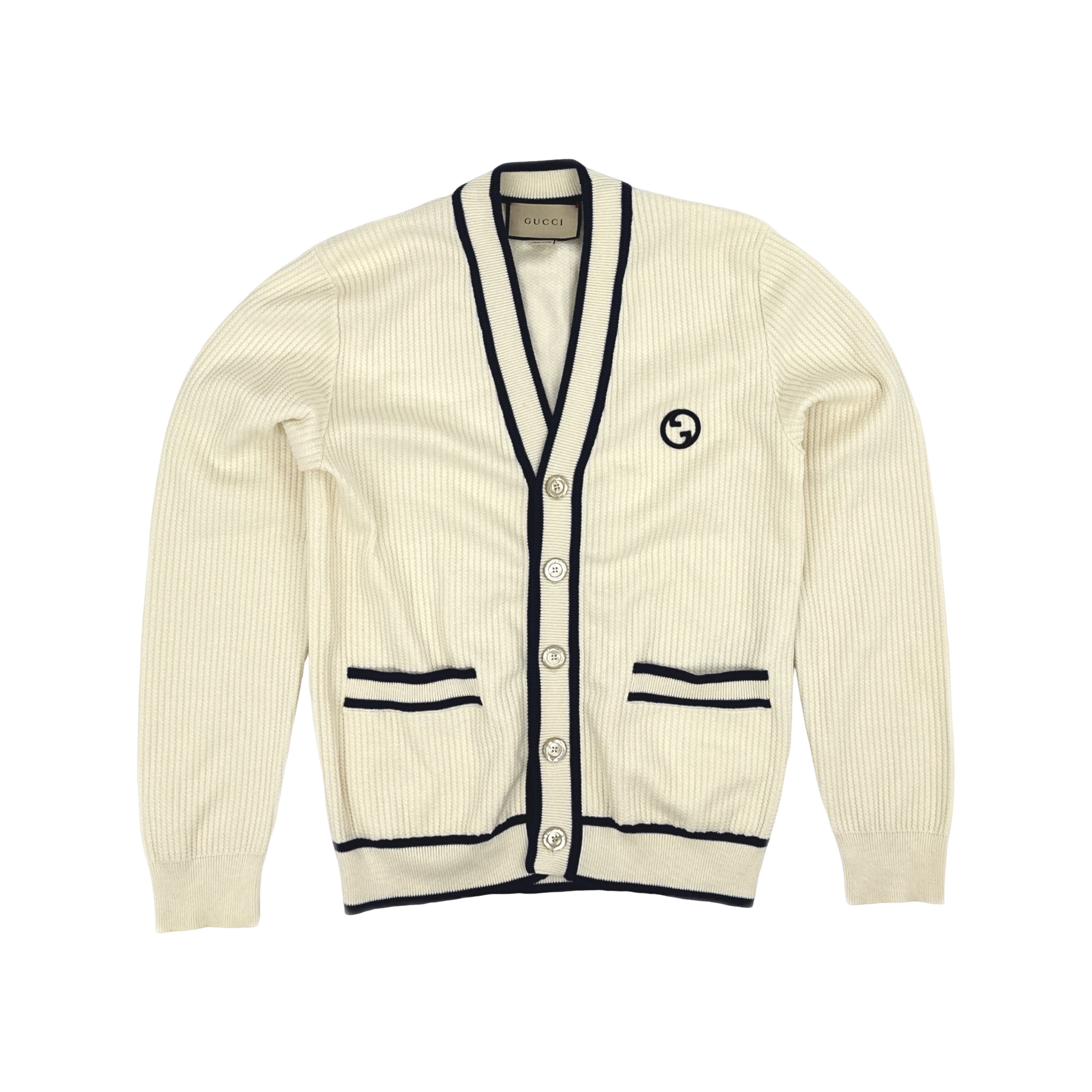 Gucci Gucci Interlocking G Logo Ribbed Cardigan XS Size US XS / EU 42 / 0 - 1 Thumbnail