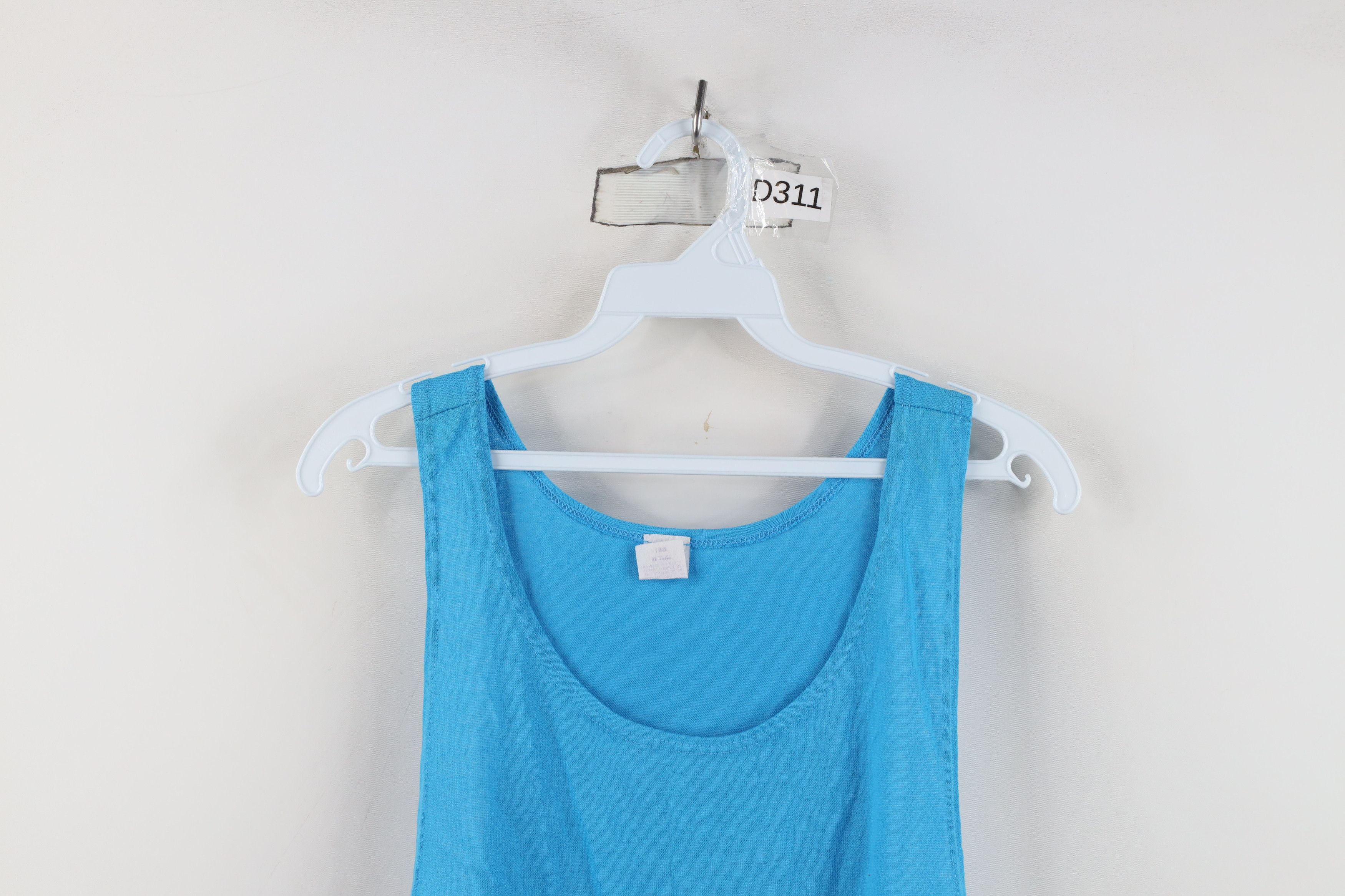 Vintage Vintage 90s Streetwear Blank Gym Tank Top T-Shirt Blue USA Size US L / EU 52-54 / 3 - 2 Thumbnail