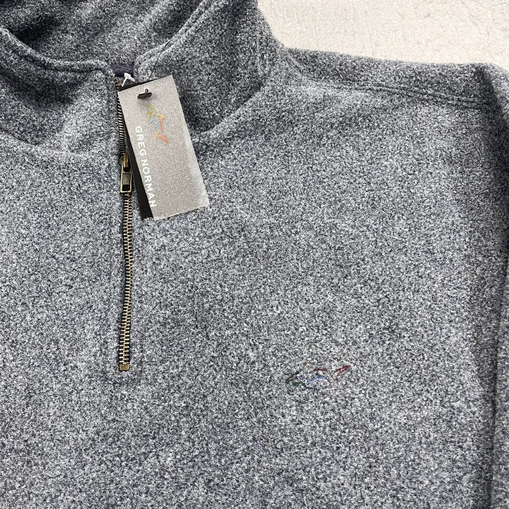 Vintage VINTAGE Greg Norman Golf Jacket Mens XL Gray Blue Fleece 1/4 Zip NWT Size US XL / EU 56 / 4 - 3 Thumbnail