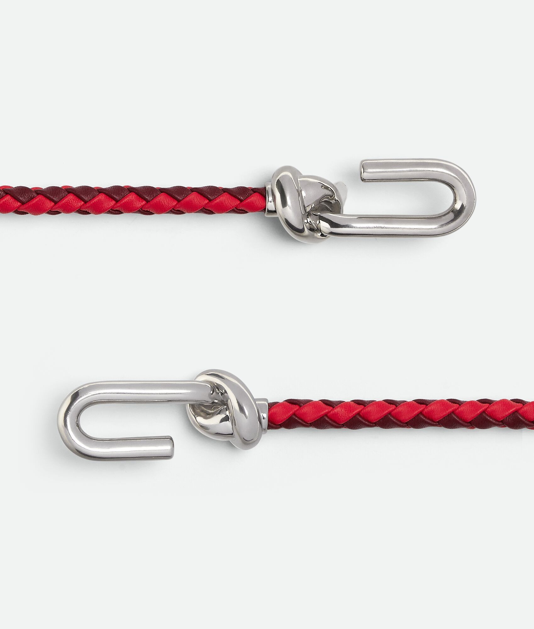 Bottega Veneta o1w1db10925 Size: 100 / Intreccio Knot Belt in Red/Brown Size 40 - 2 Thumbnail