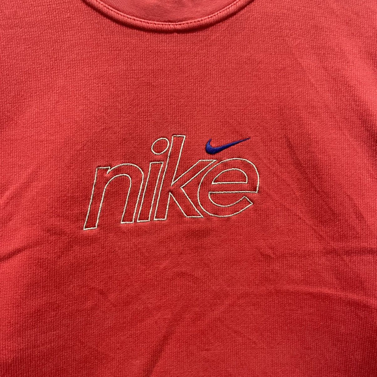 Nike Vintage Nike Embroidered Sweatshirt – Red / Cream Size US M / EU 48-50 / 2 - 3 Thumbnail