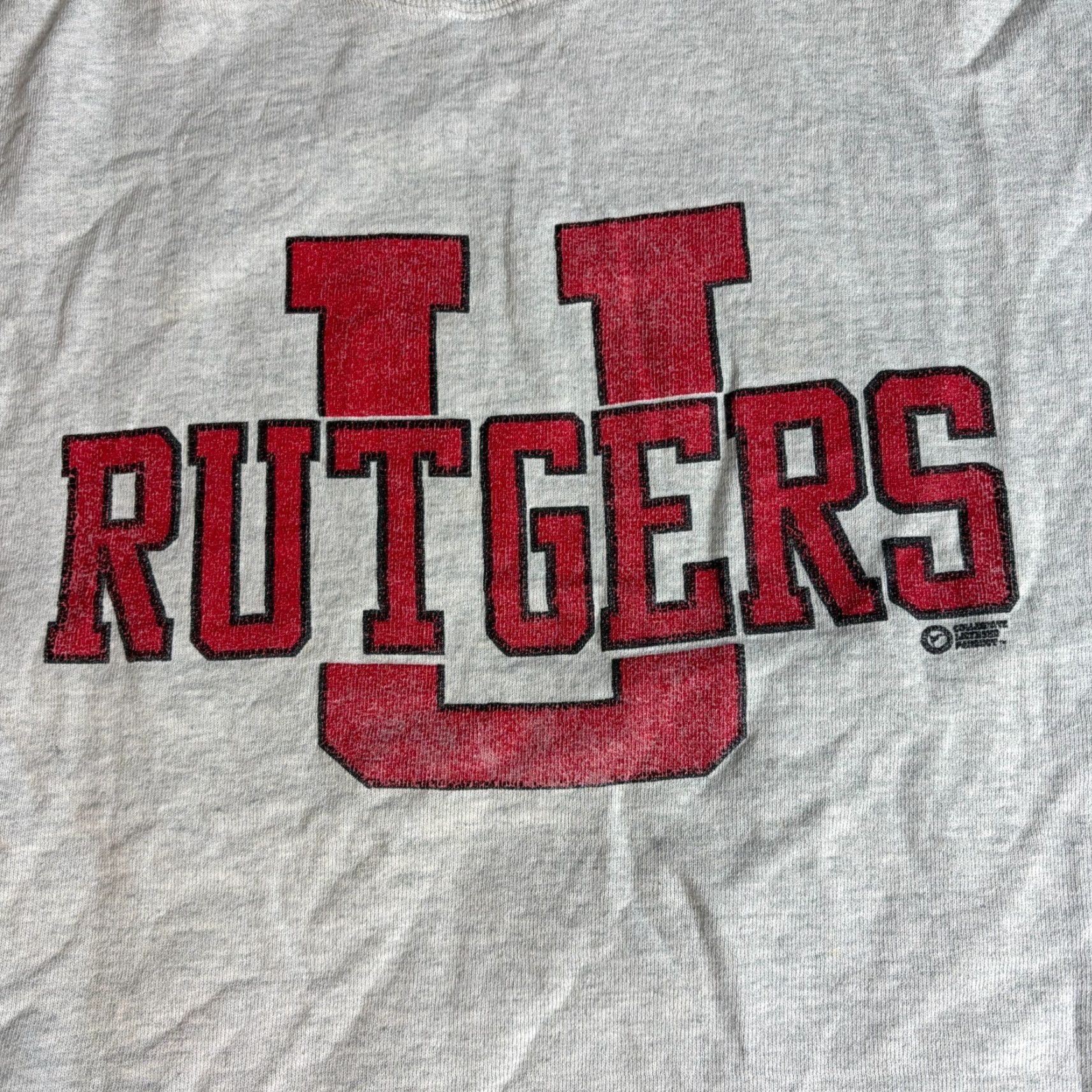 Vintage VINTAGE Rutgers University Sweater XL Gray American Vintage Sweatshirt Men Long Sleeve Crew Neck Pullover Size US XL / EU 56 / 4 - 2 Thumbnail