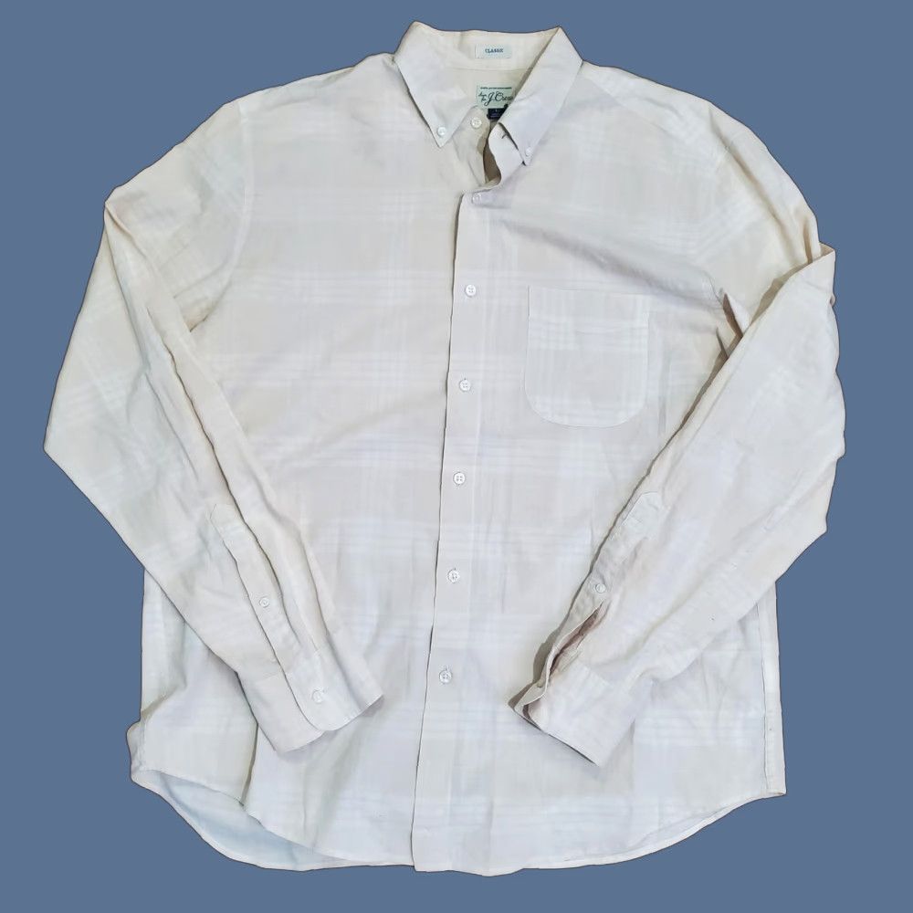 J.Crew J.Crew Shirt Mens Large White Plaid Long Sleeve Button-Up Classic Work Casual Size US L / EU 52-54 / 3 - 1 Thumbnail