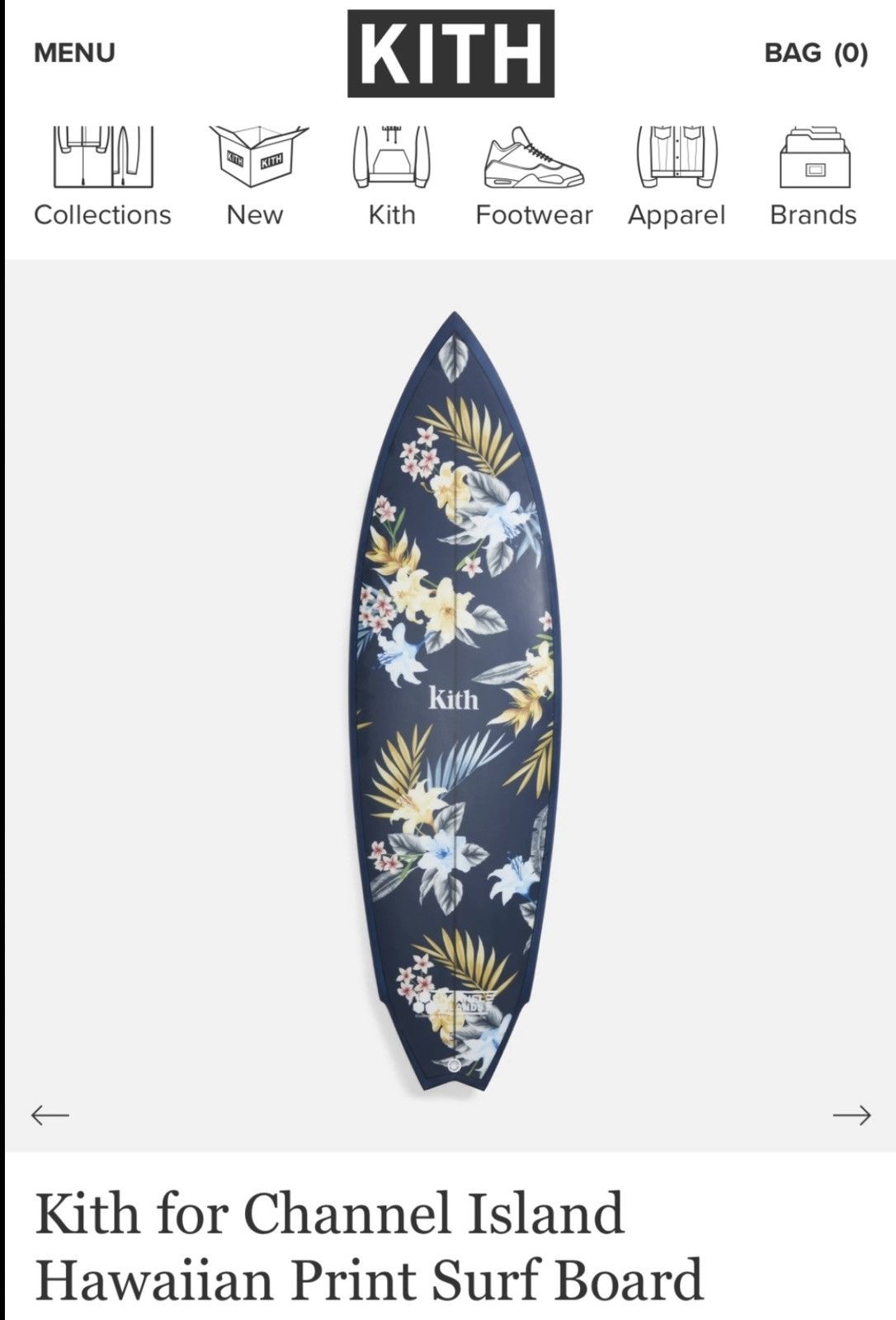 Kith Kith for Channel Island Hawaiian Print Surf Board Size ONE SIZE - 2 Thumbnail